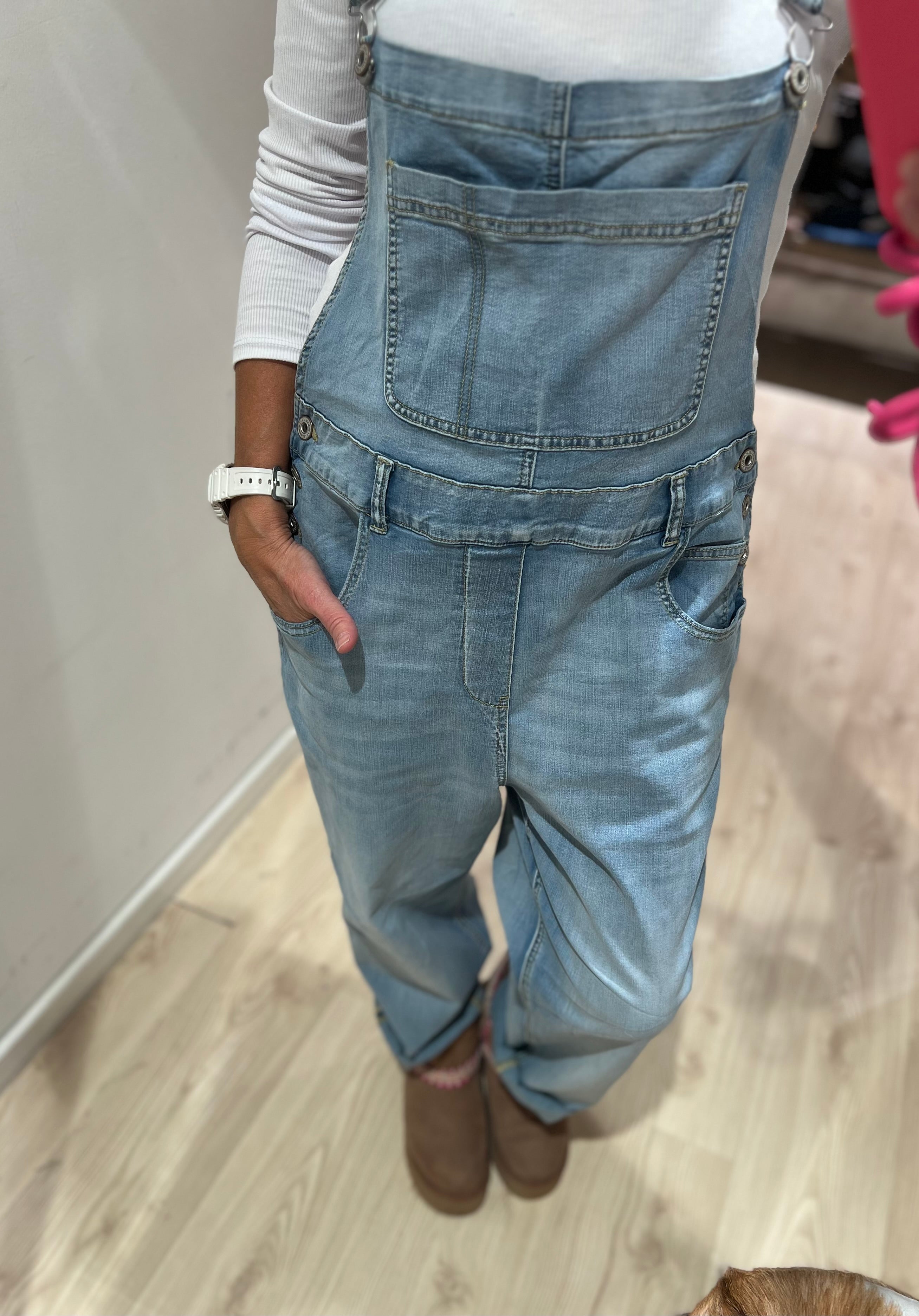 PREORDER-Sapo Overalls - Light Denim