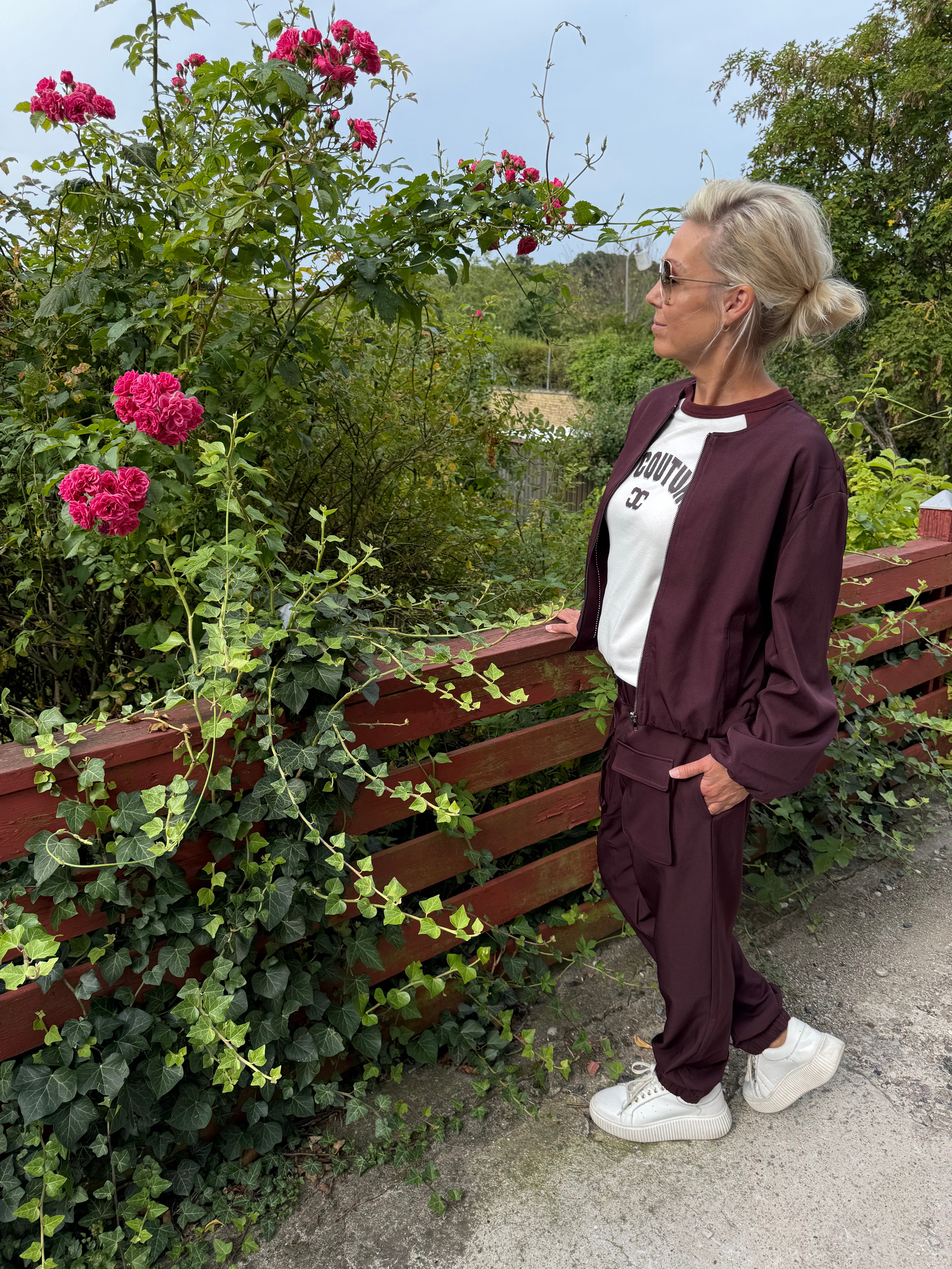 Luna Balloon Zip Jacket - Winered