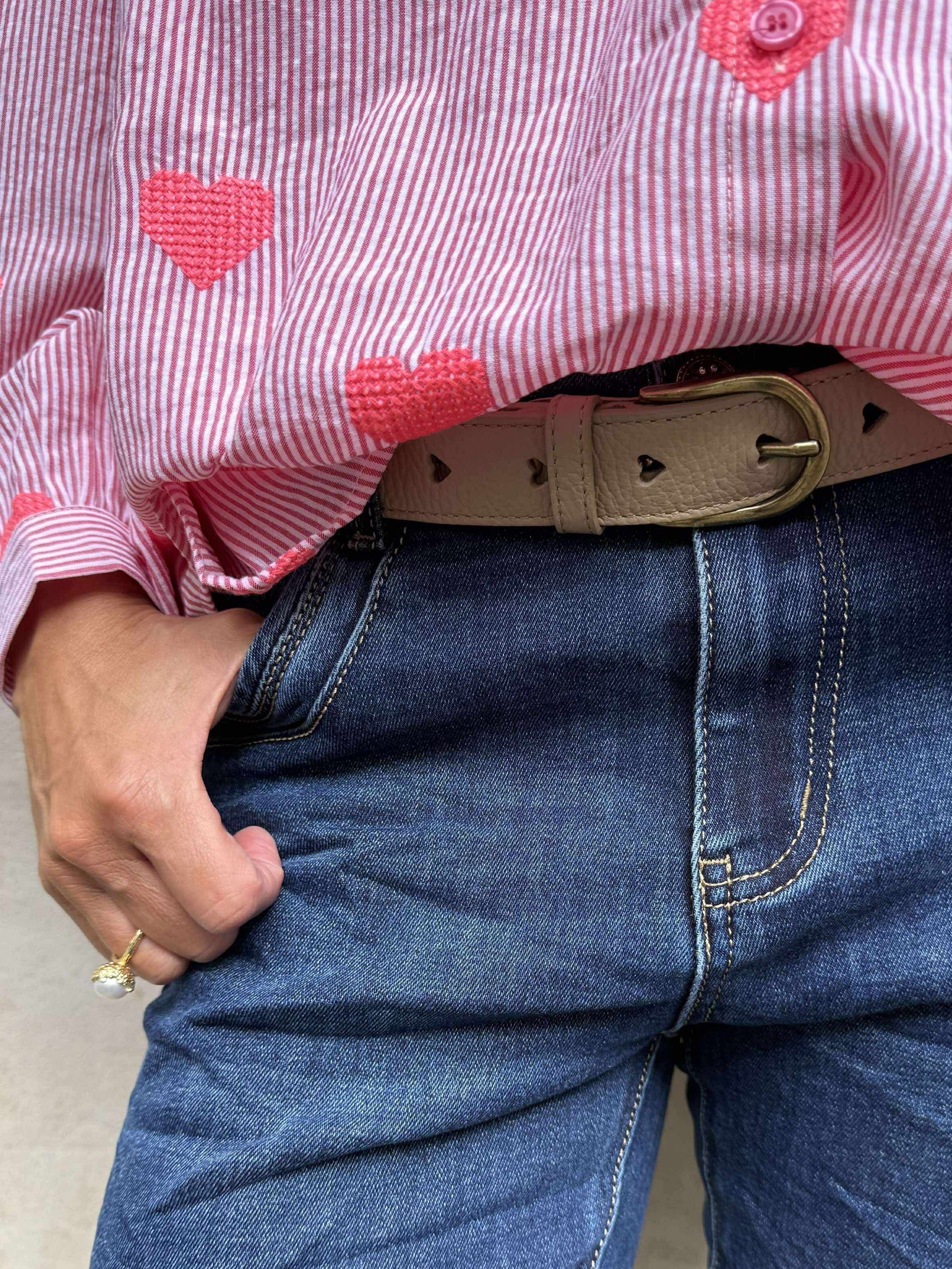 Heart Belt - Taupe