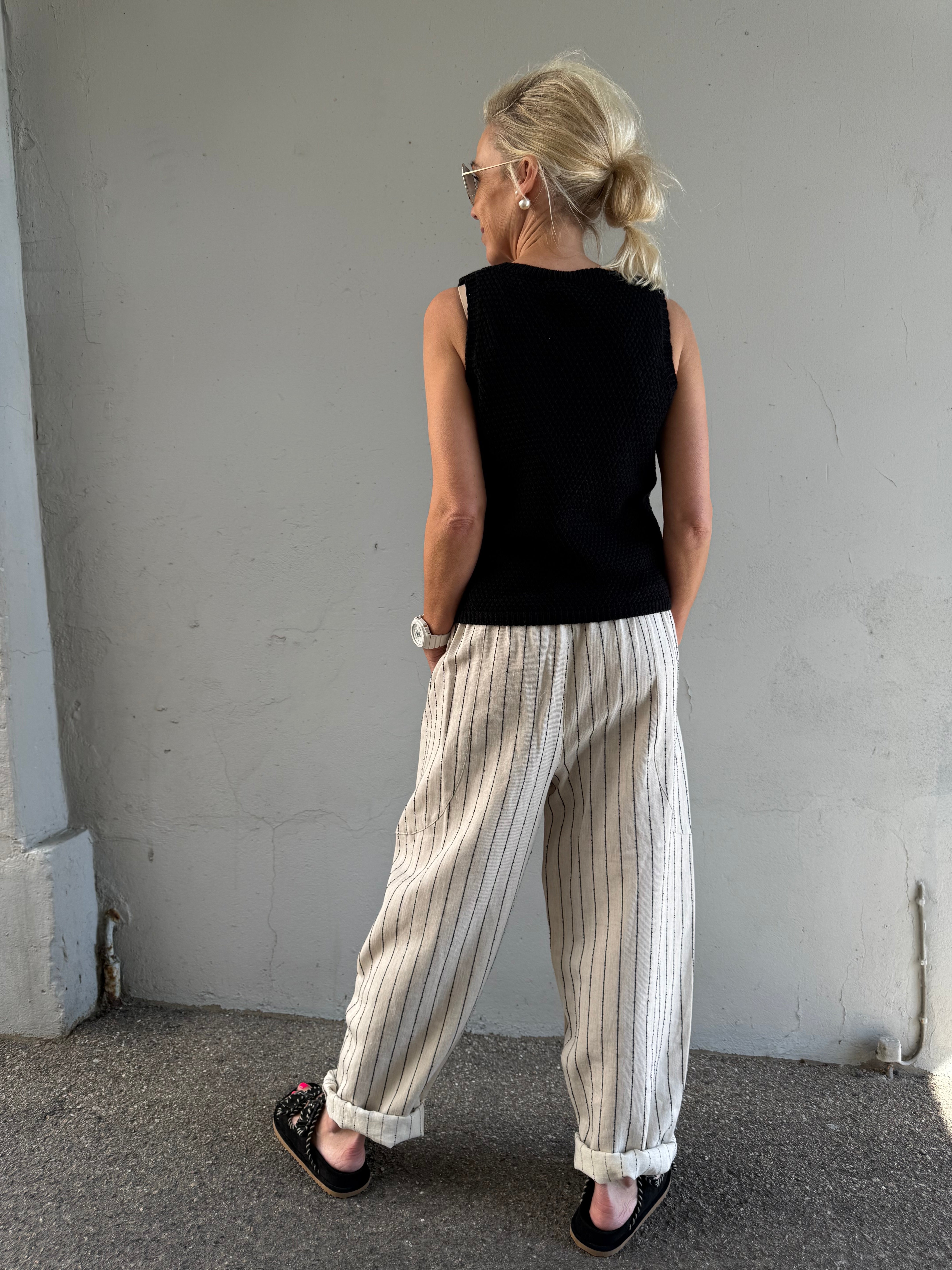 Kessia Pants - Beige/Black