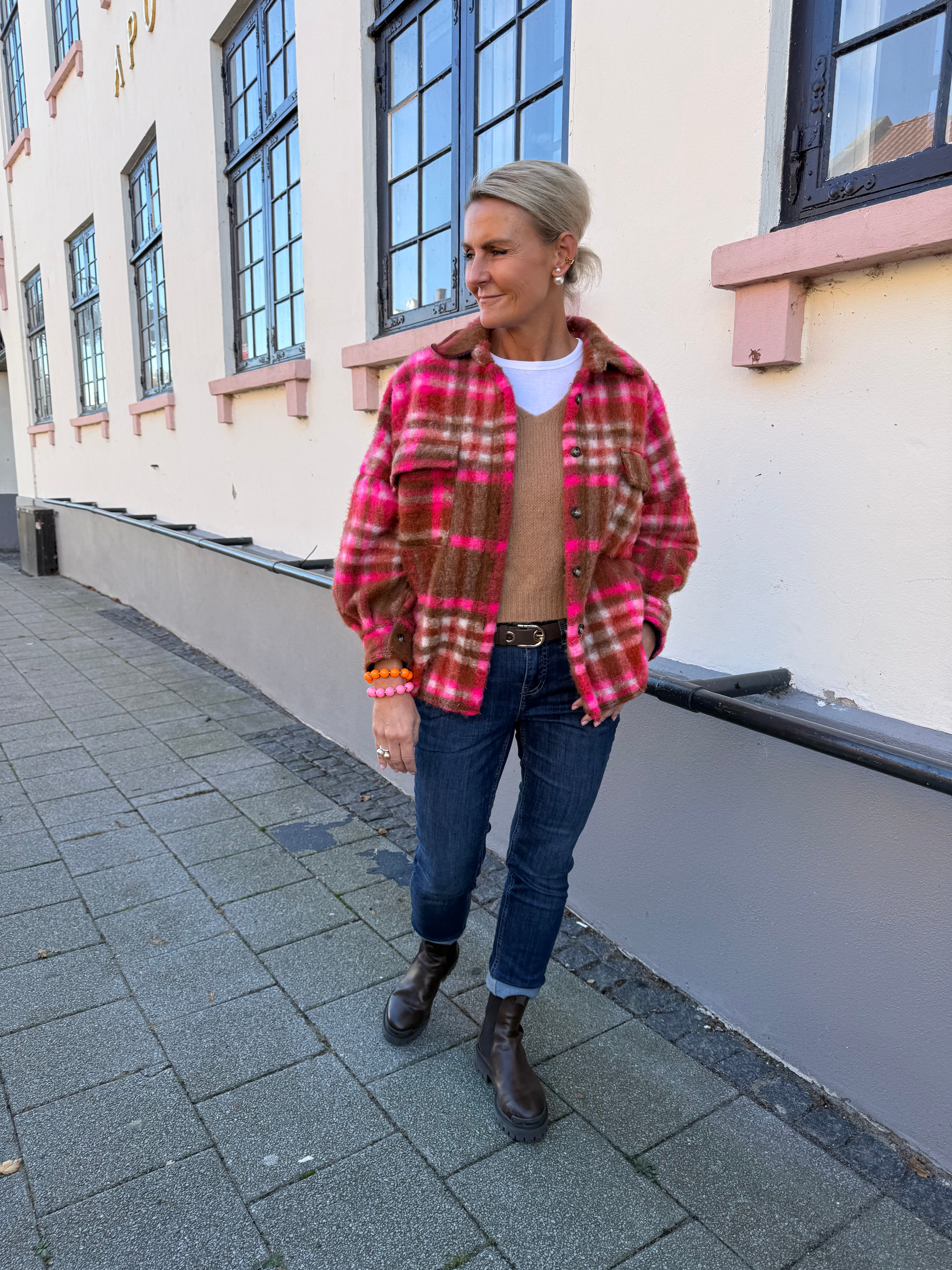 Giacca Jakke - Brown/Pink Check