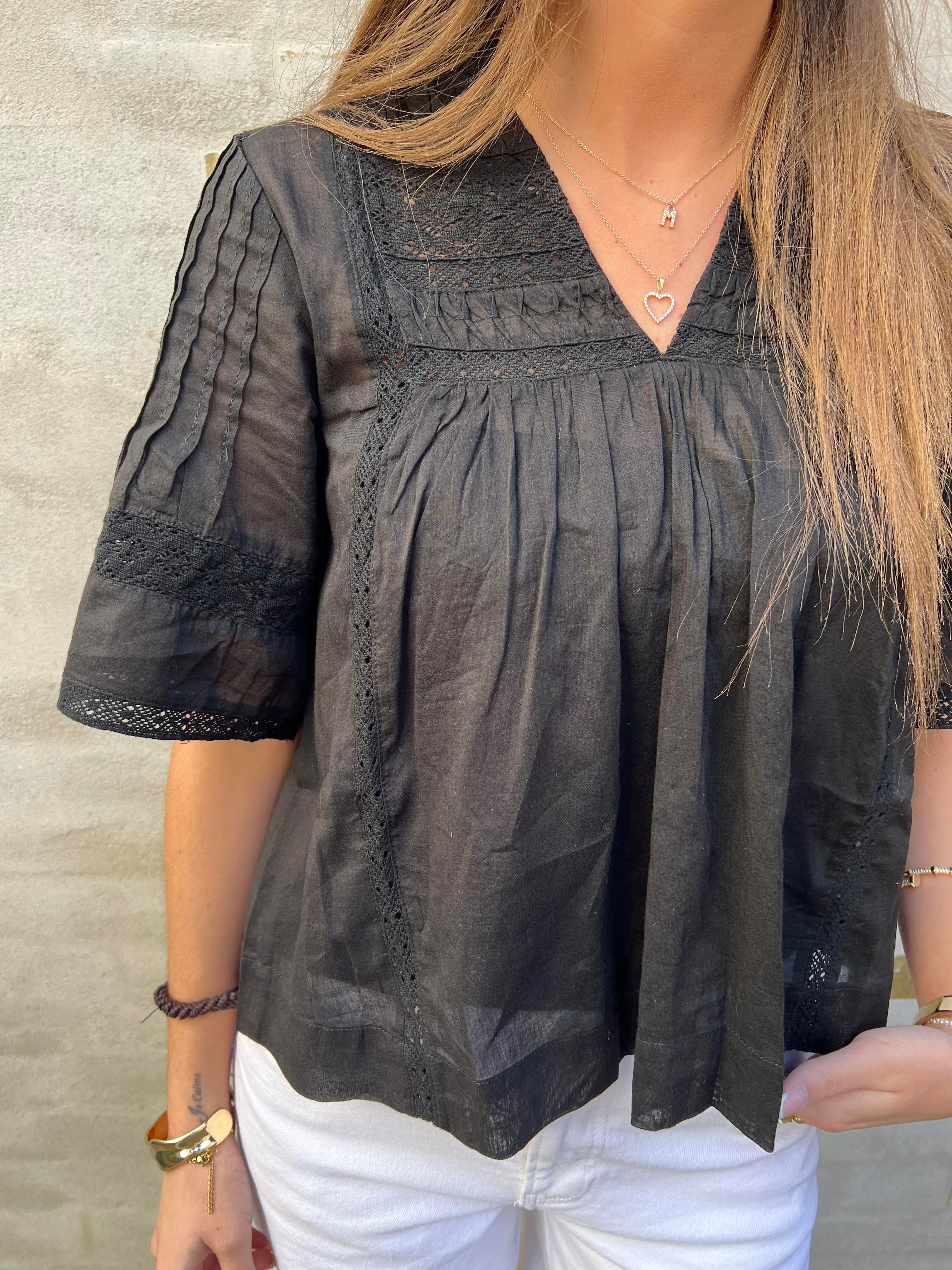 Siama voile blouse black