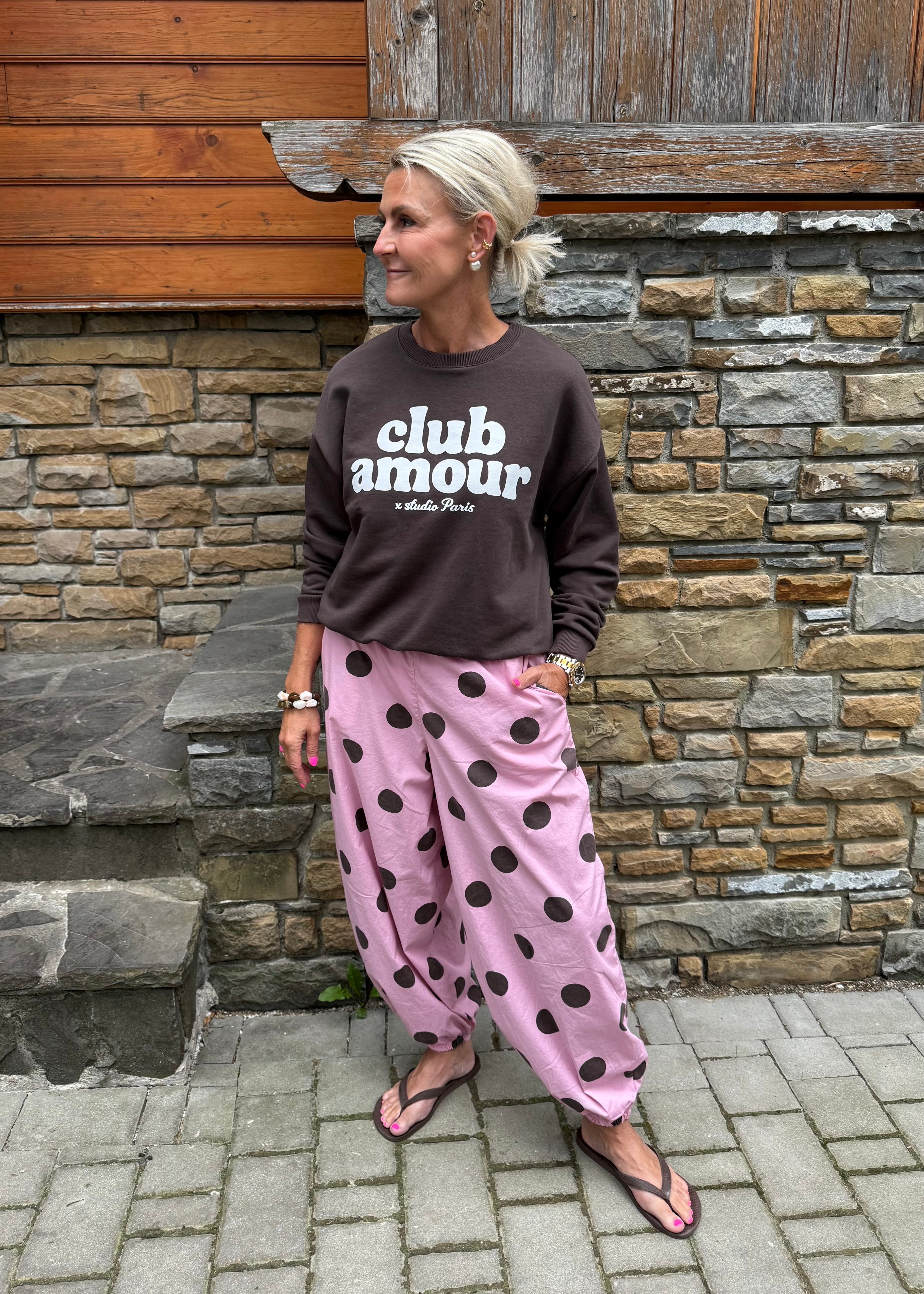 ALLY balloon pant - Rose Dot
