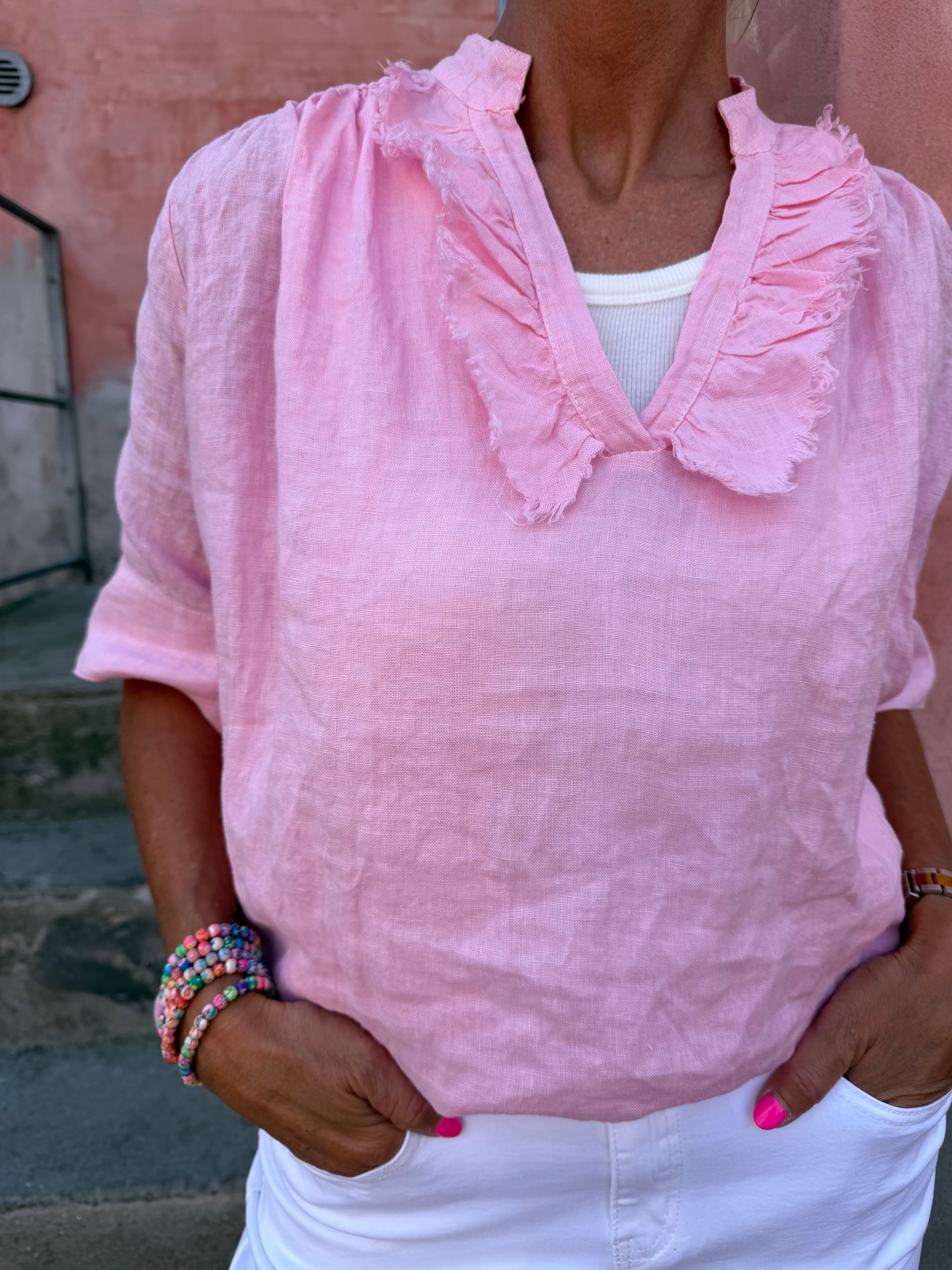 Lino Blouse - Confetto