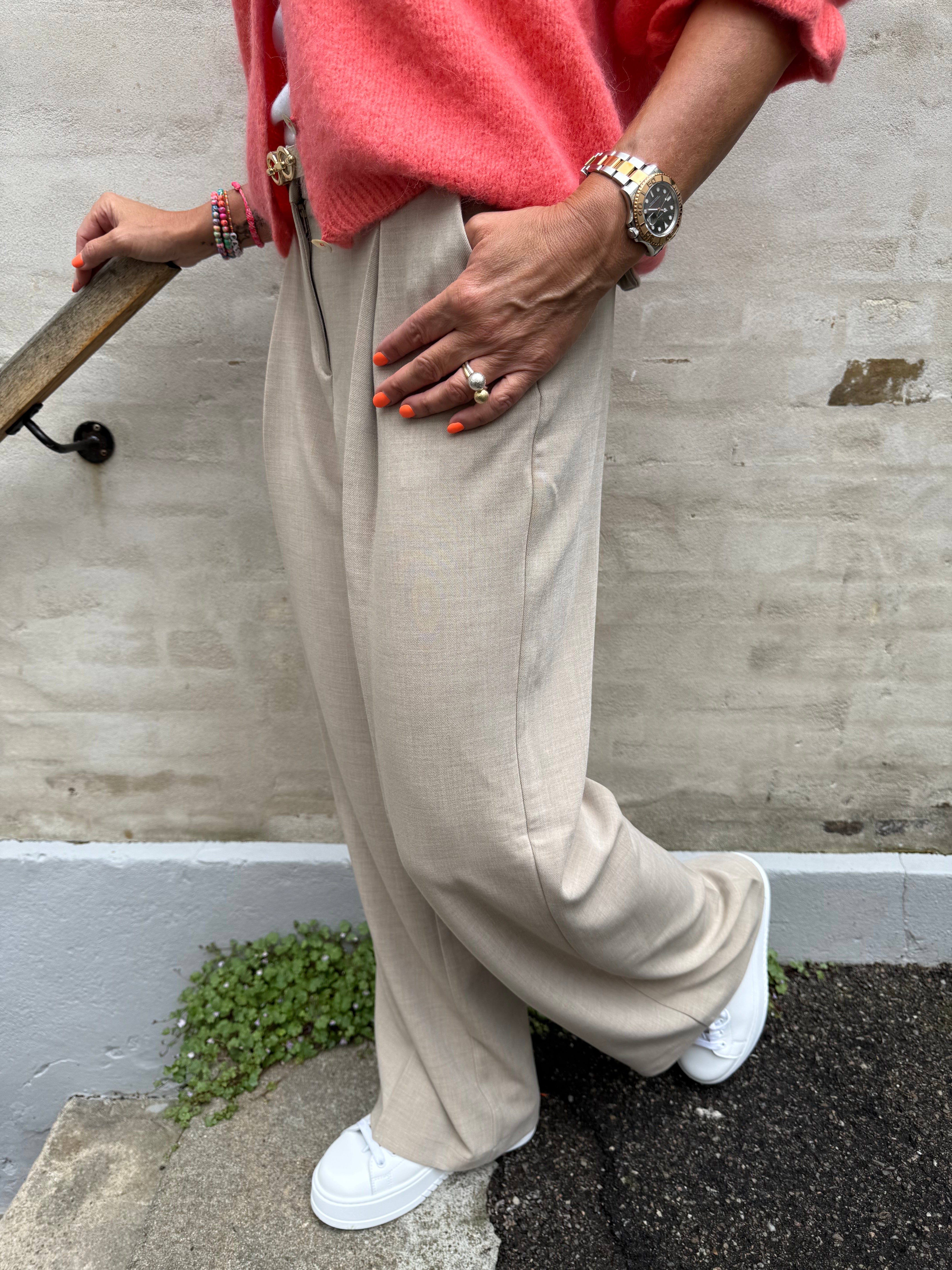 Ivy wide pant tannin melange