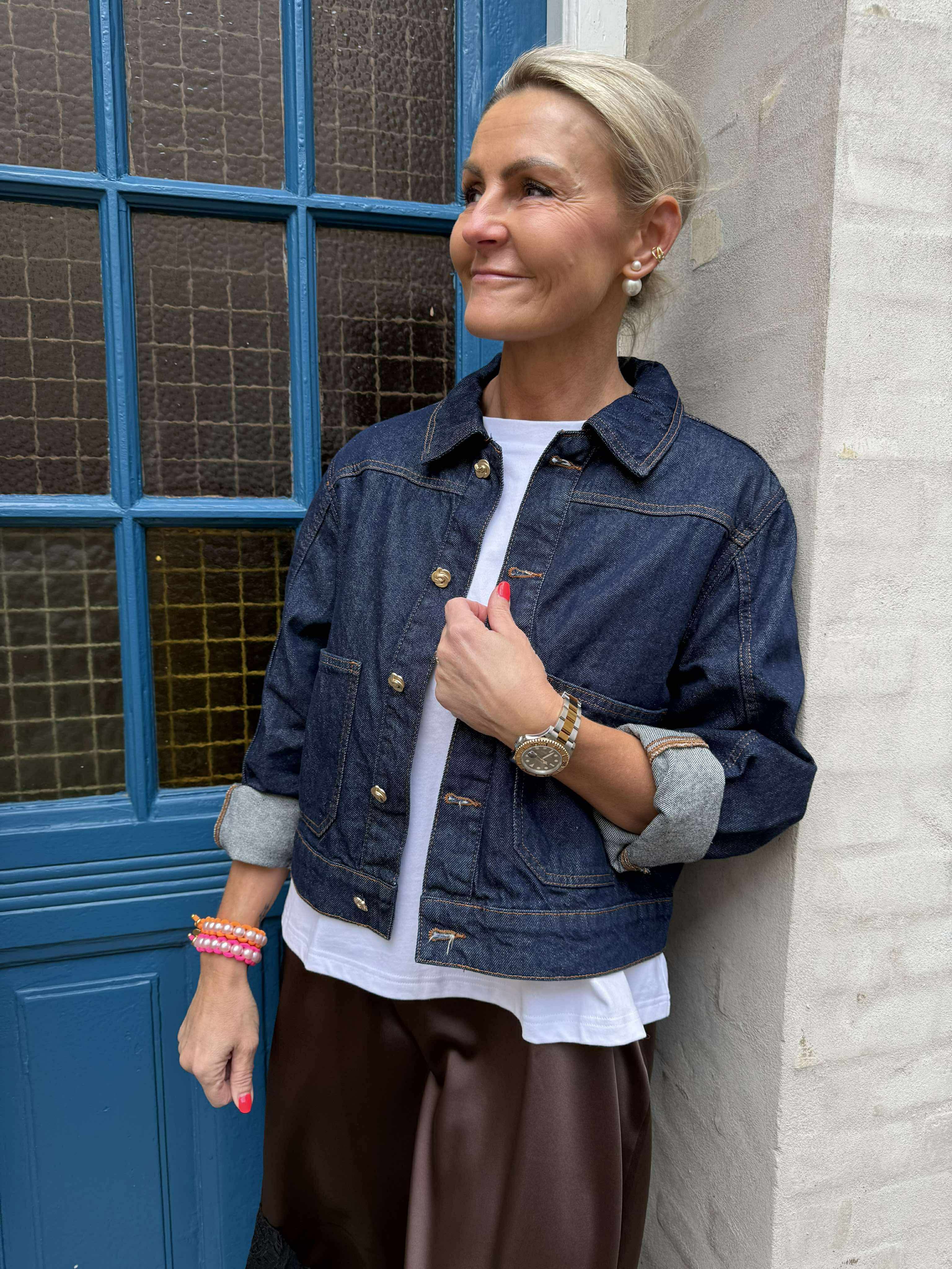 MALIN DENIM JACKET - Dark Blue Denim RAW UNWASHED