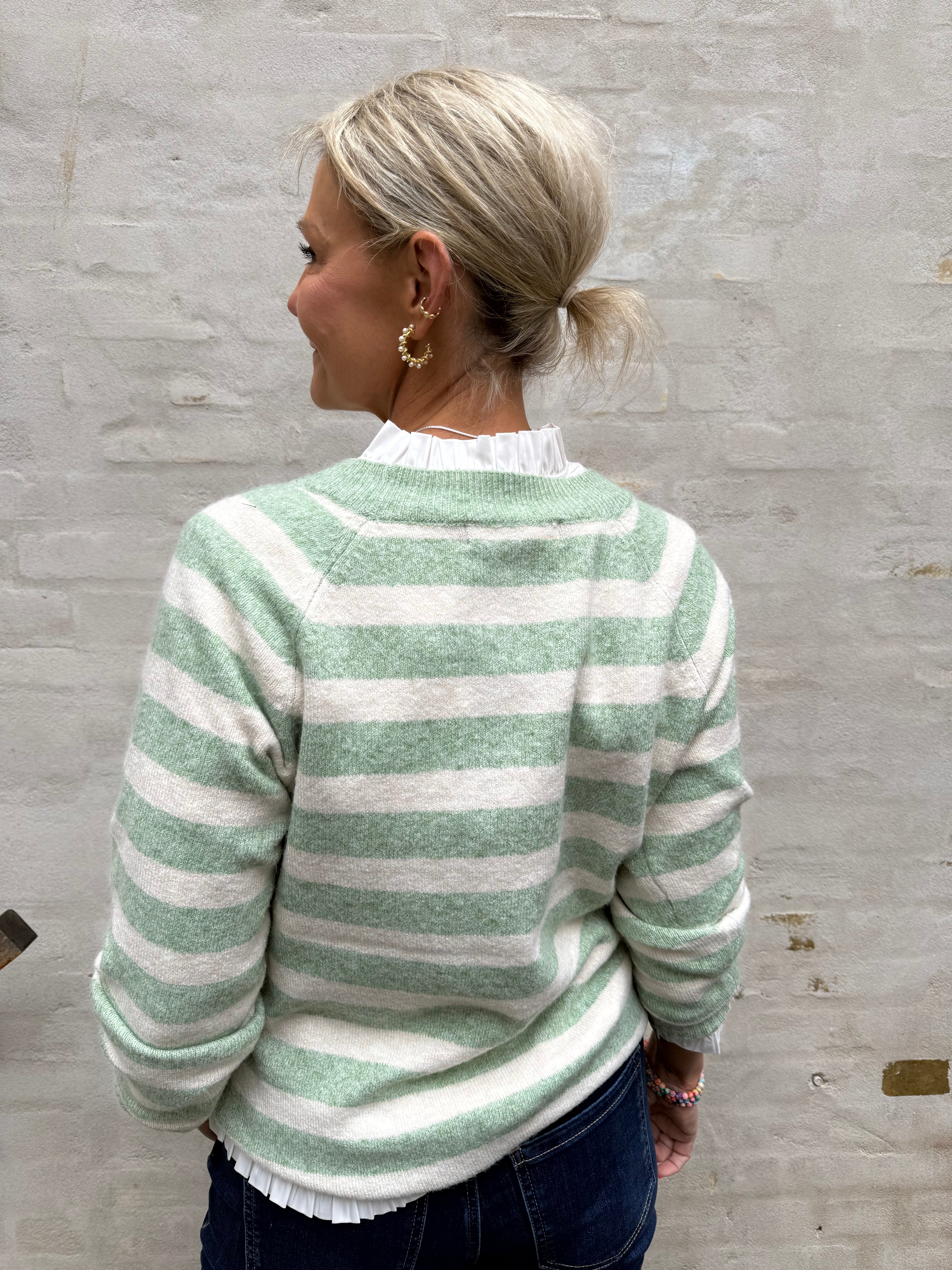 DOFFY O-NECK BLOUSE - Mistletoe/Birch