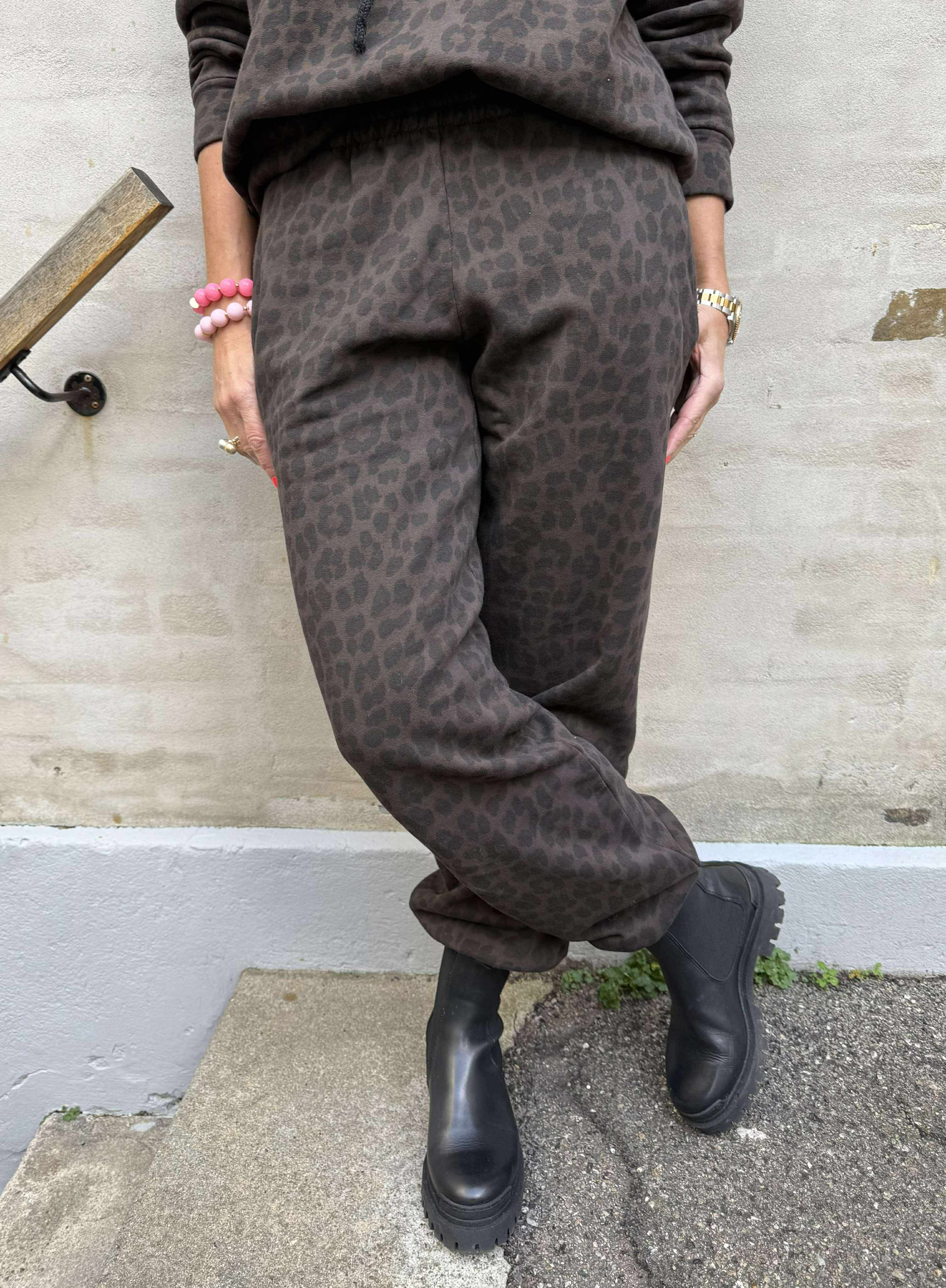 Dea Sweat Pant - Dark Leopard