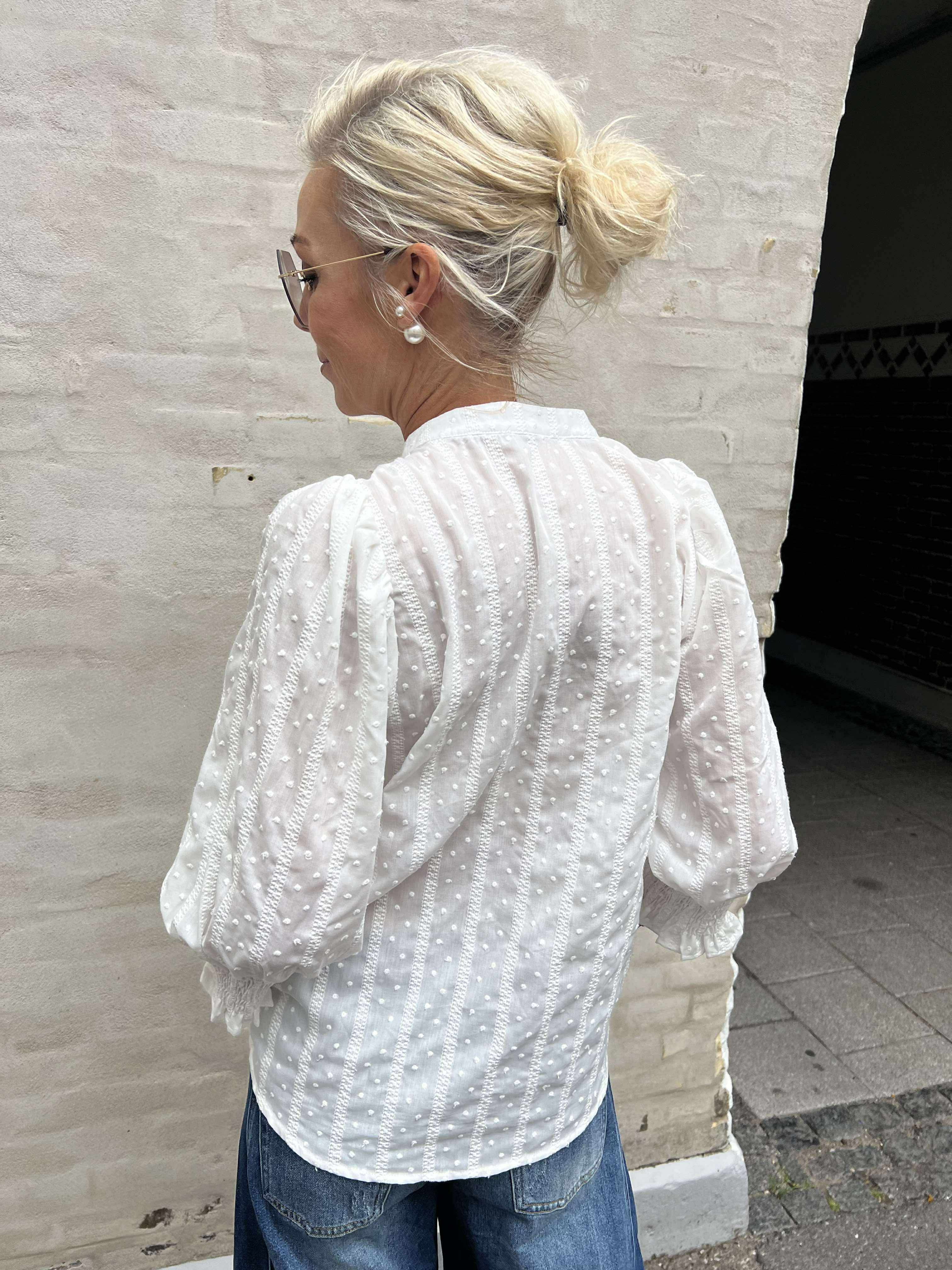 Maddie Frill Shirt - White
