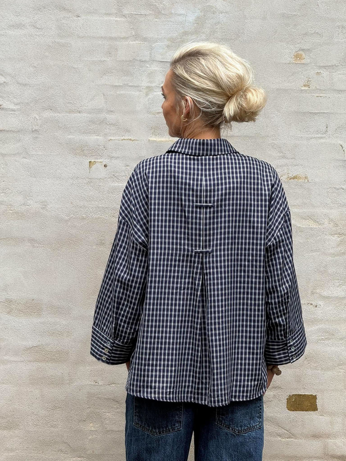 Amber Check - Navy Check