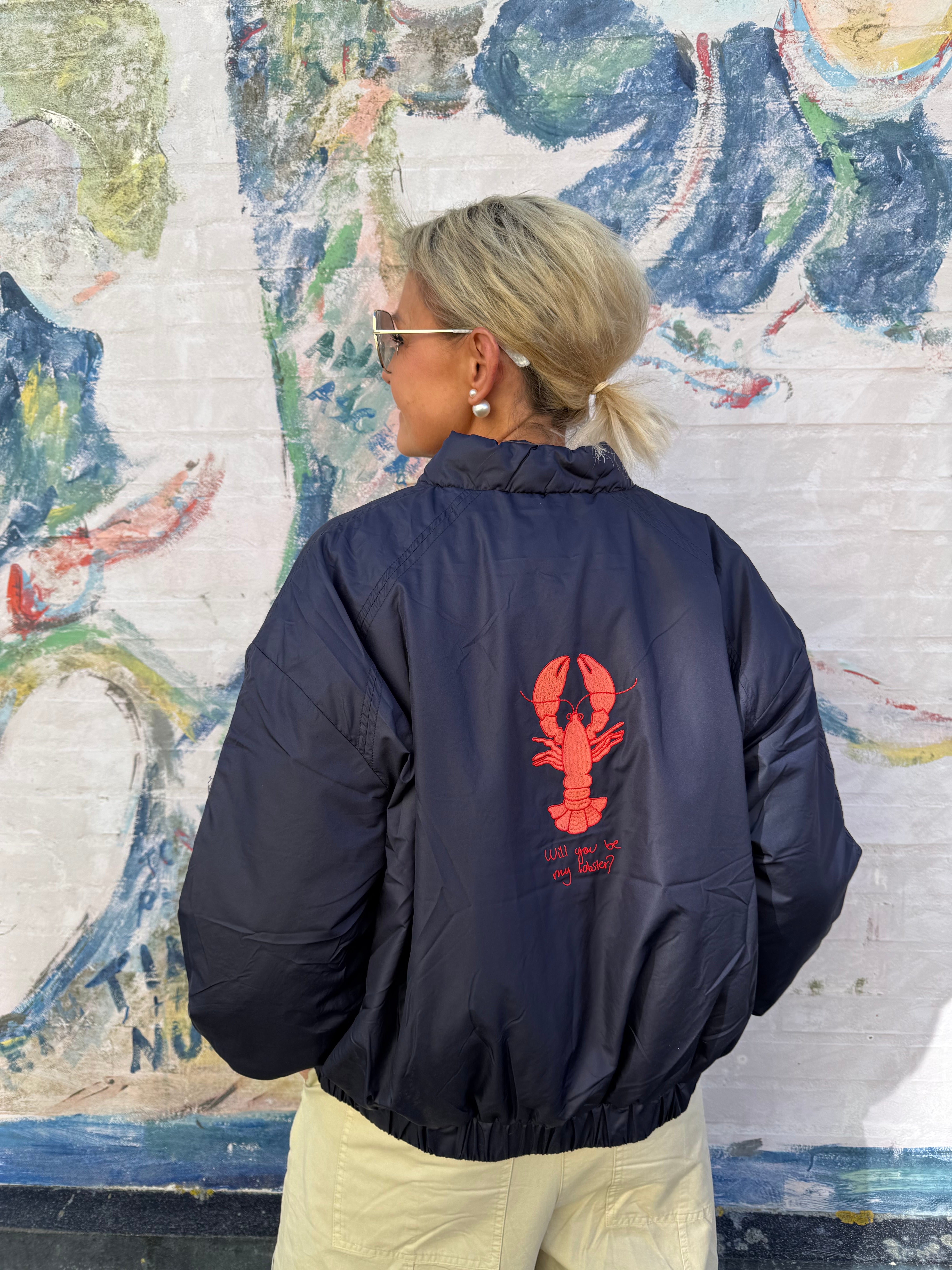 Lobster Bomber jacket - Navy Blue