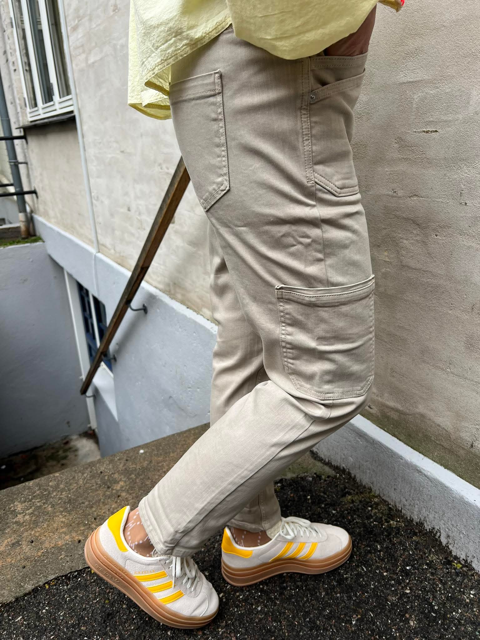 Charlie Boyfriend Cargo - Beige tvättad