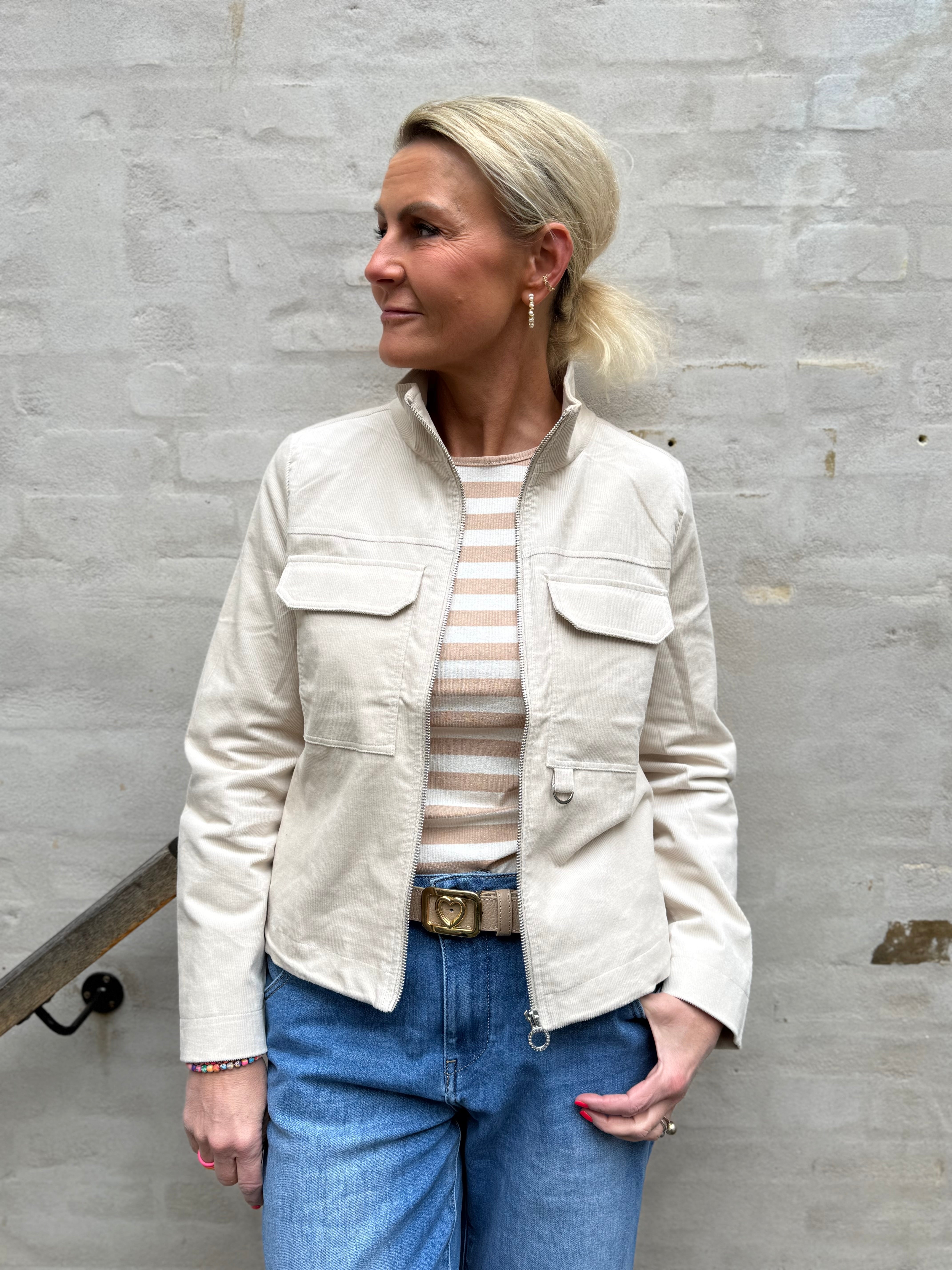 Short Corduroy jacket - Powder Beige