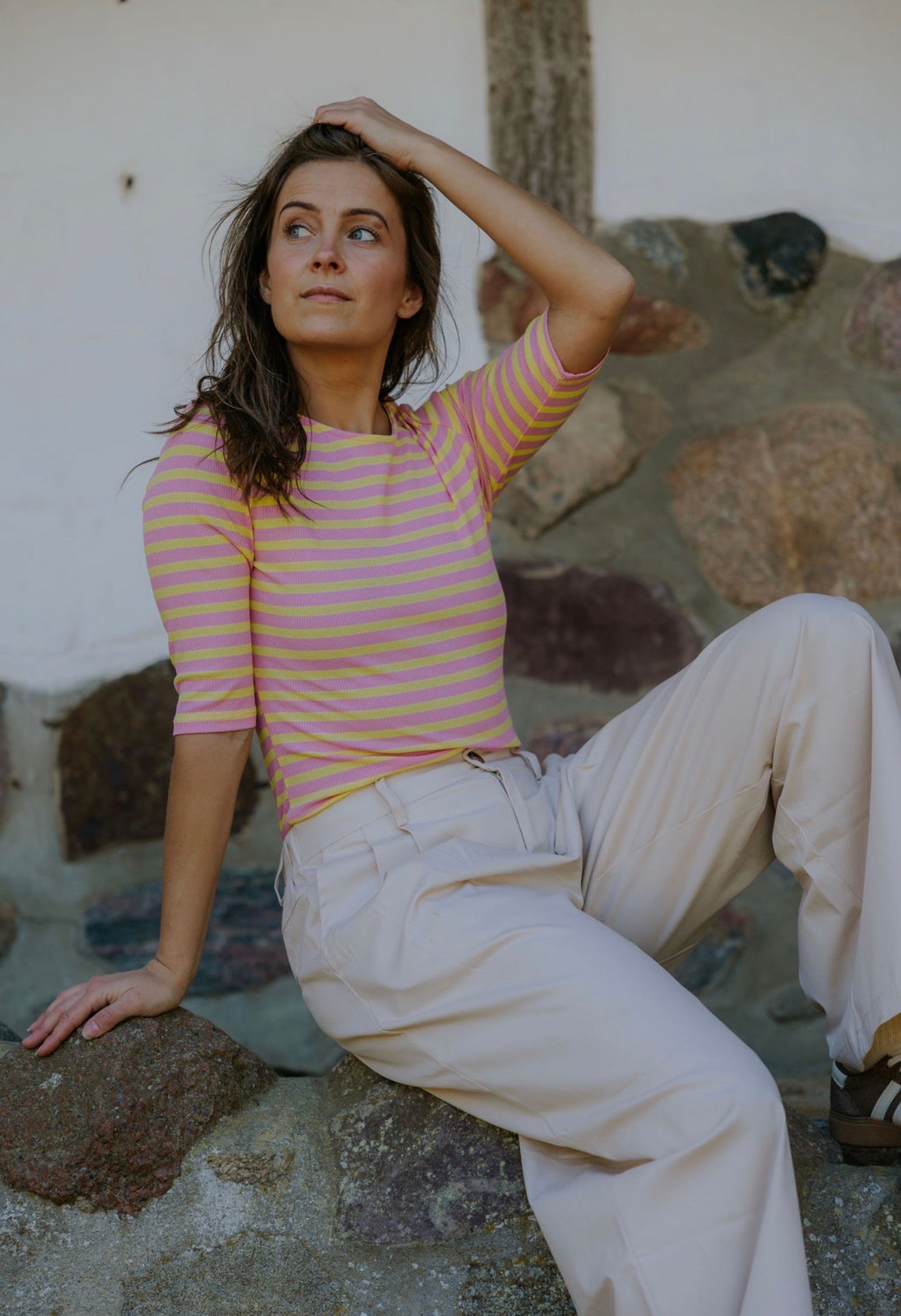 Everyday Stripes Blus - Svart