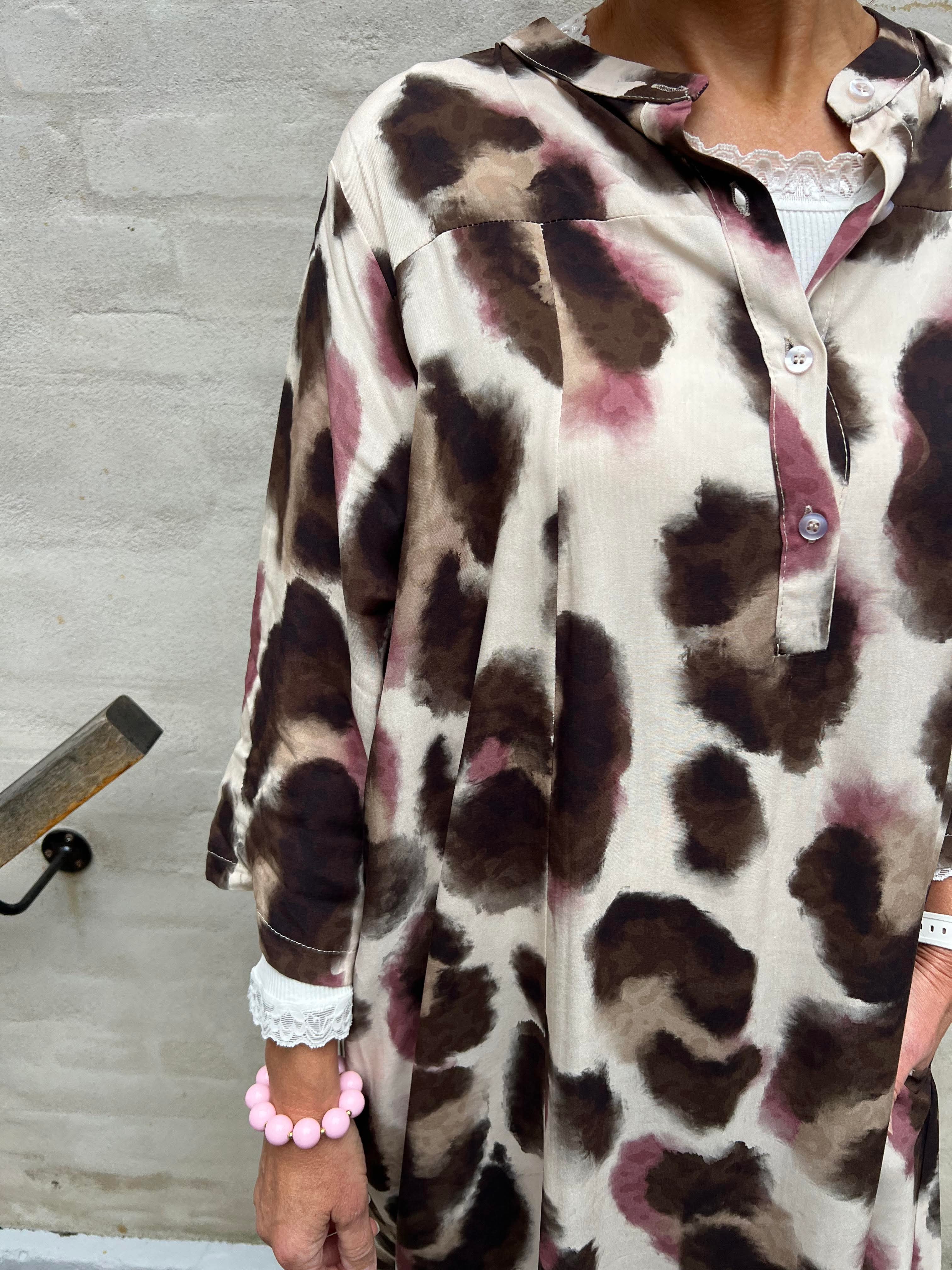 KENNA shirt dress - Brown Rose