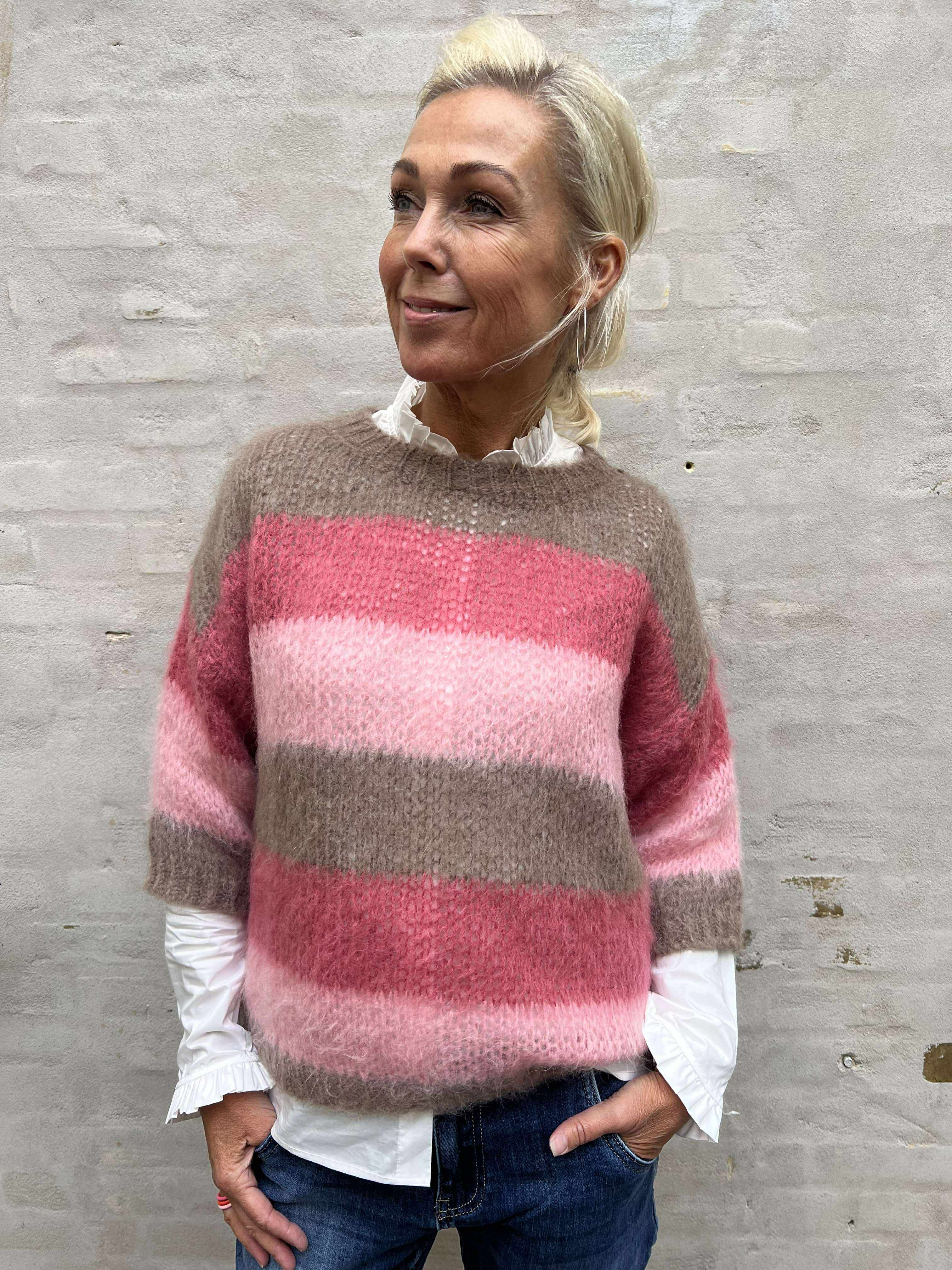 Lucia Knit - Brown/Rose