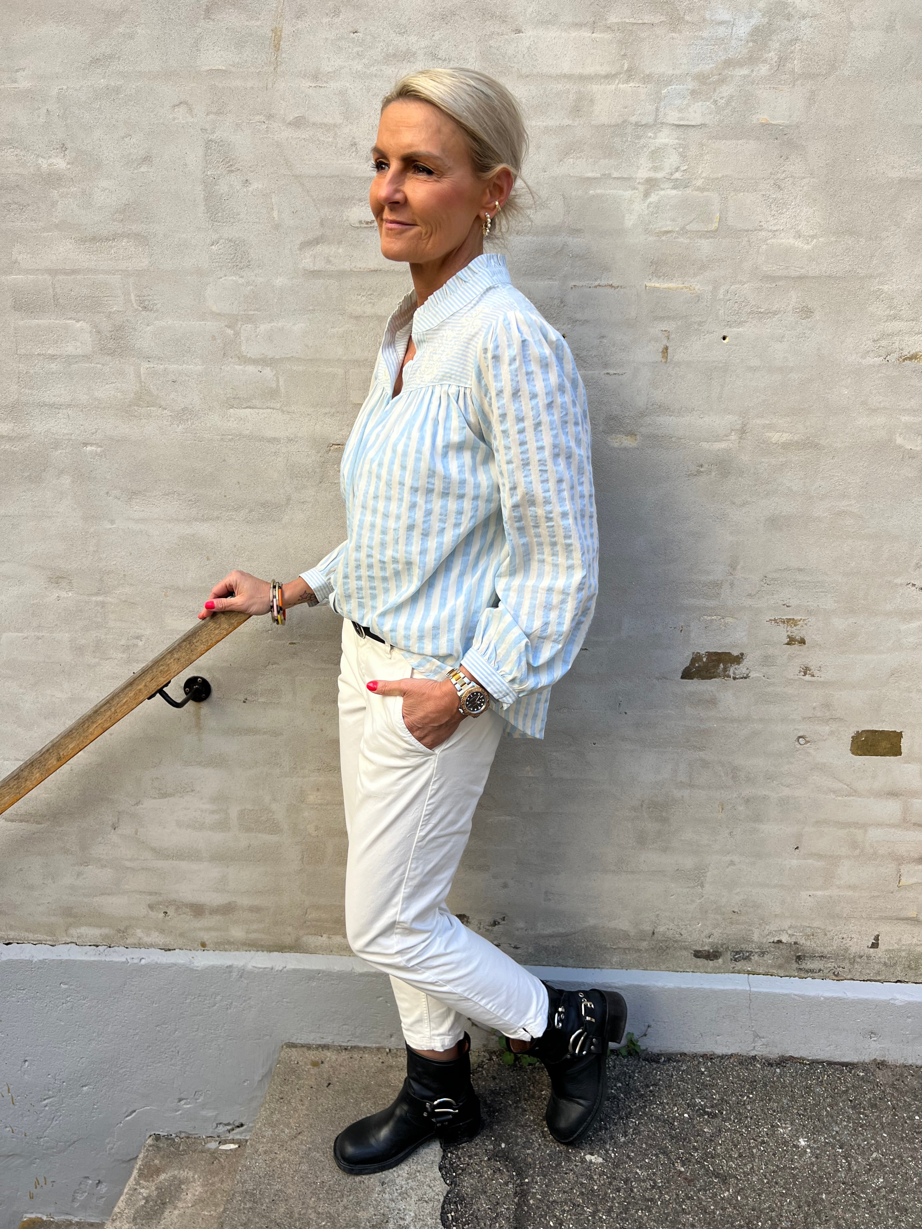 Musy shirt blue stripe