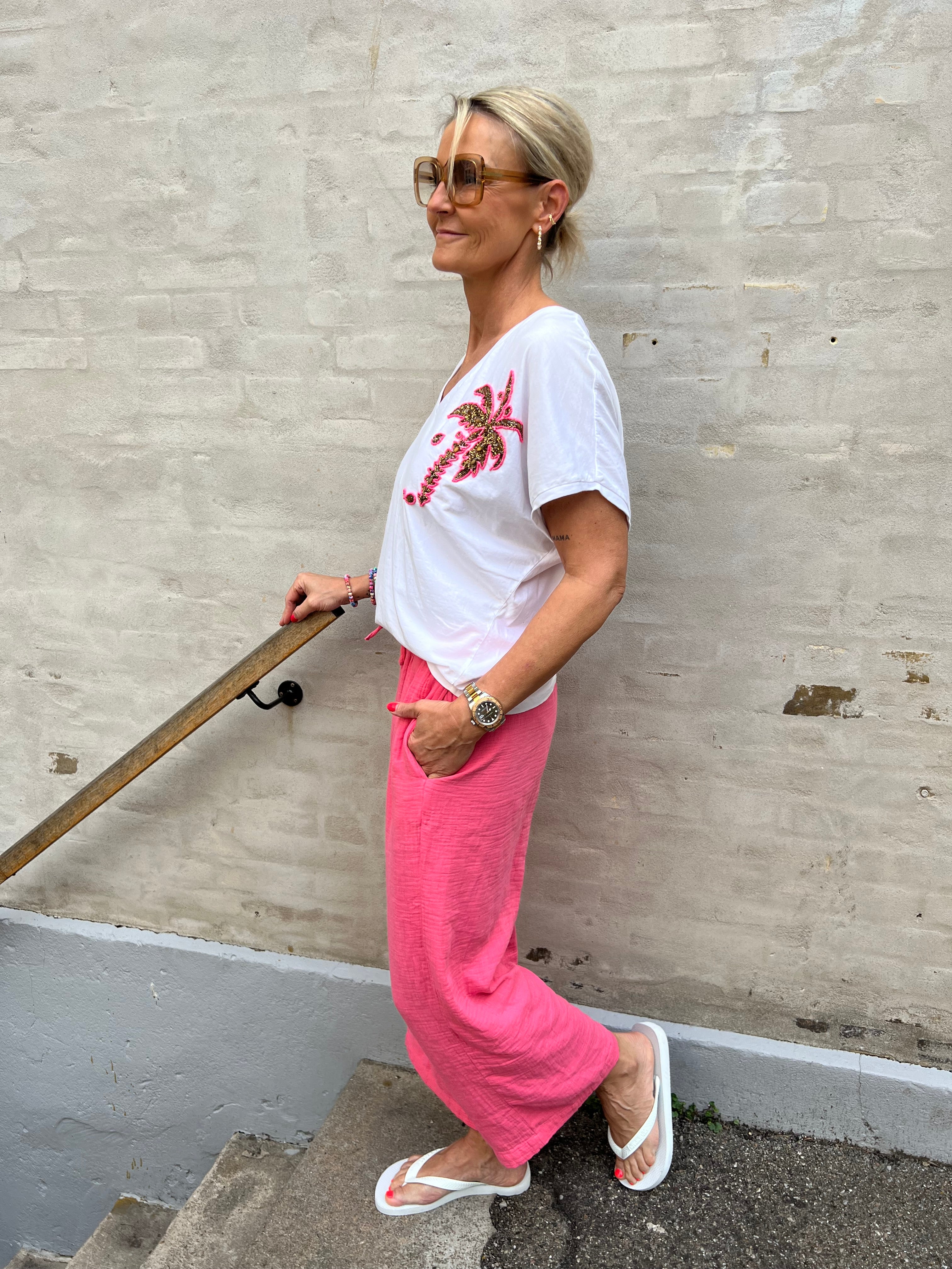 Sastina Culotte Pants Pink Lemonade