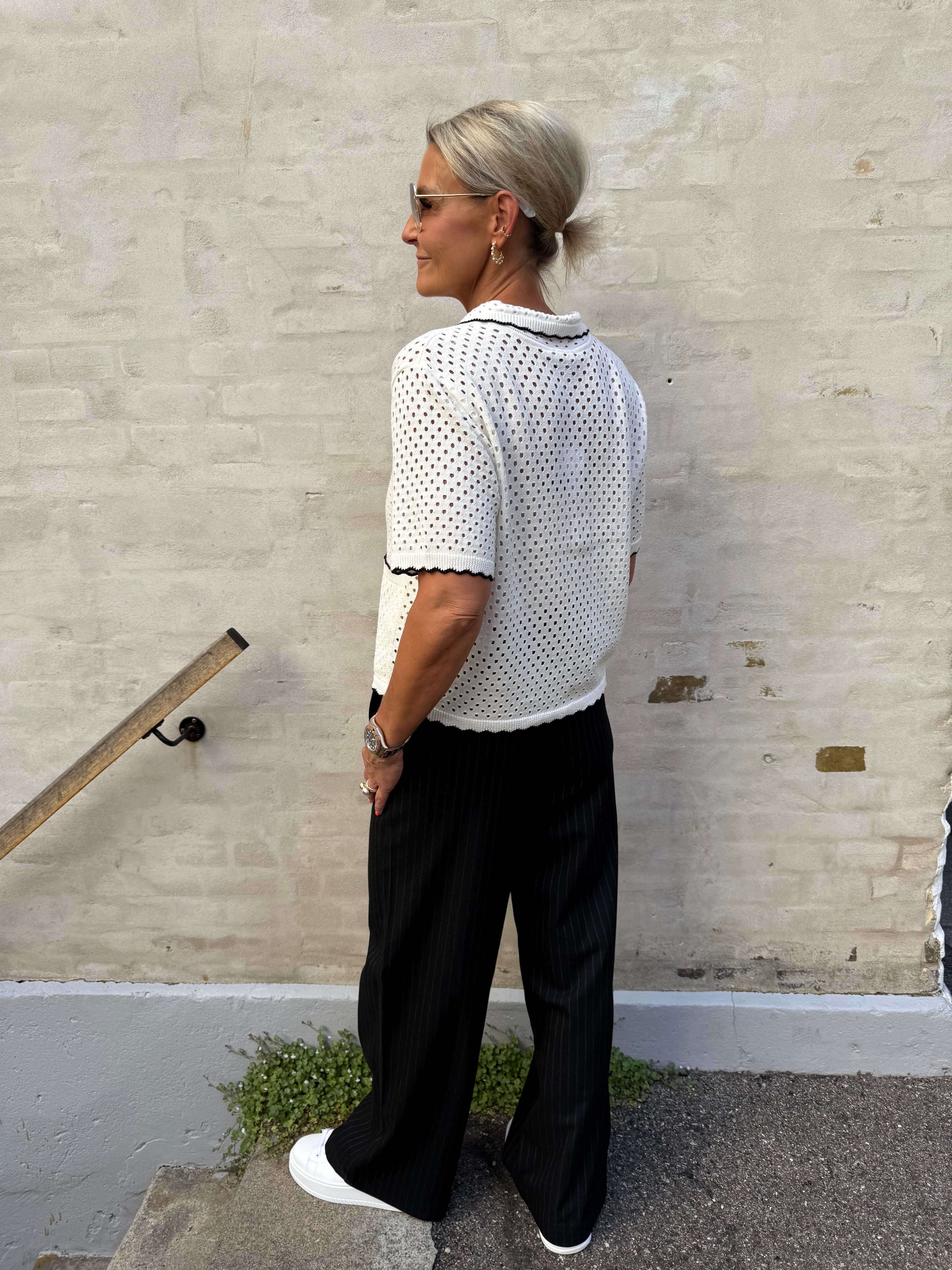 LYNEL CARDIGAN - Cloud Dancer Black