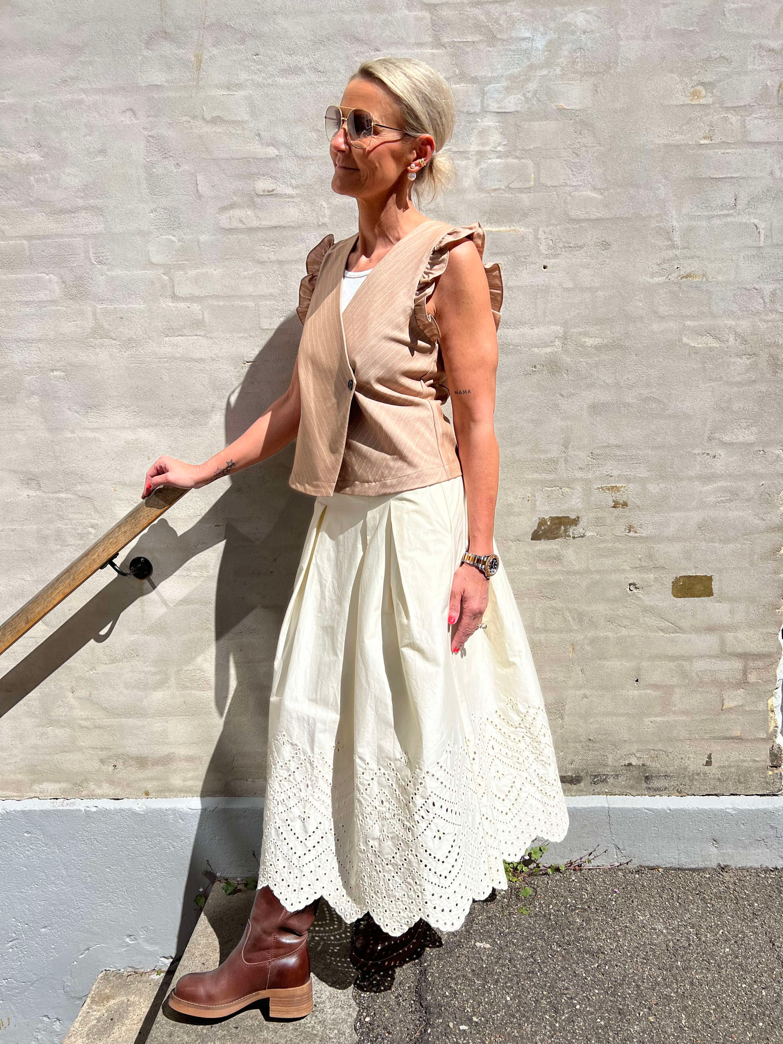 Poppy Anglaise Skirt Bone