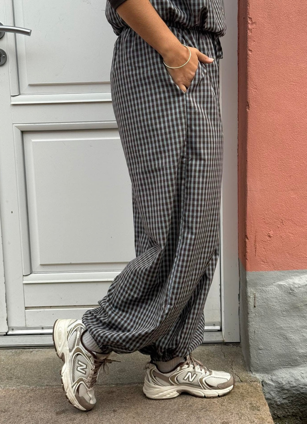 Linea Check Pants - Brown Check