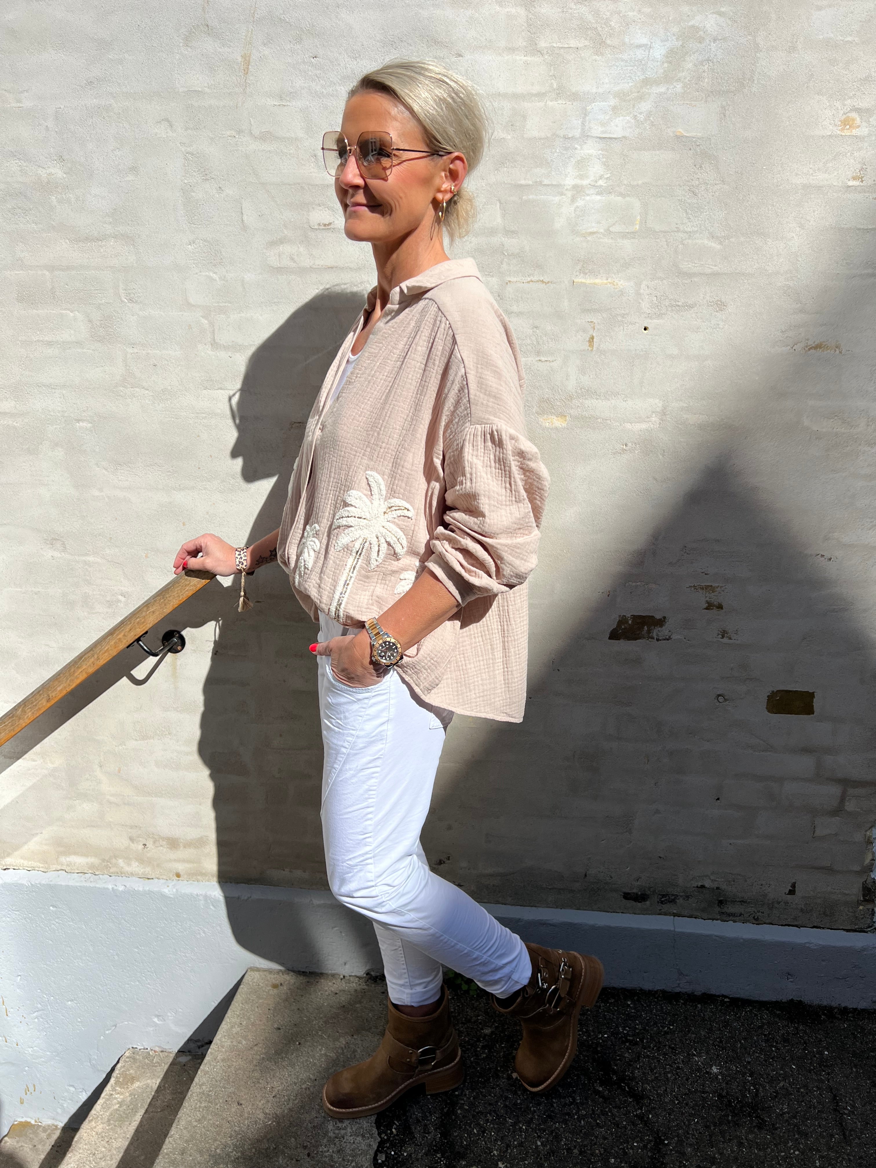 Musy palm shirt beige