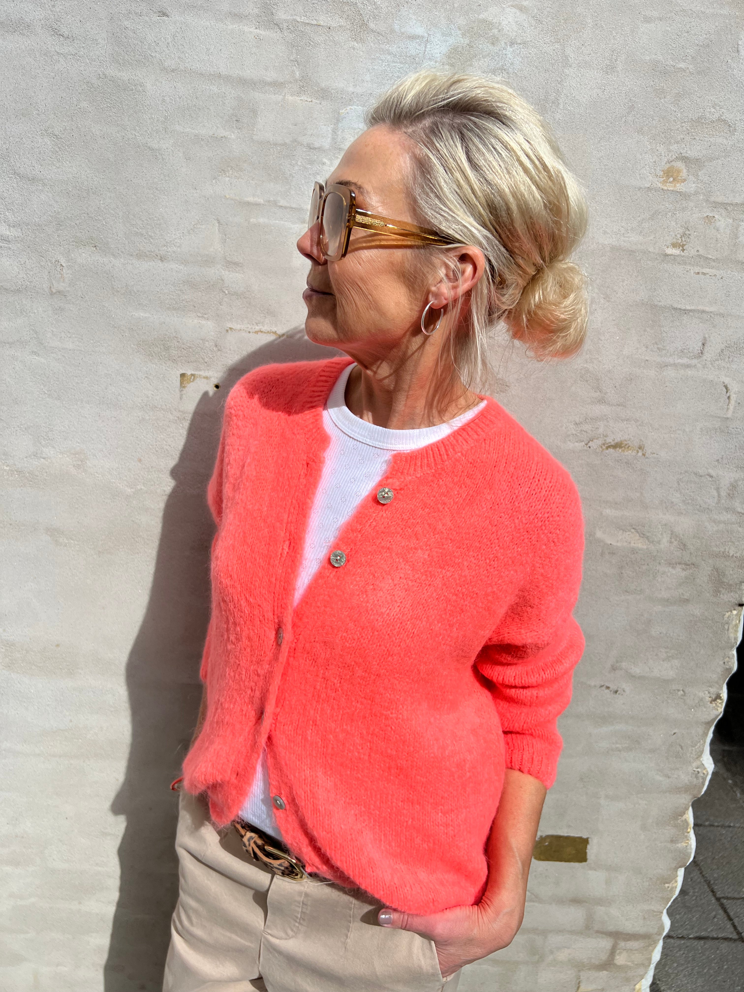 Carmella cardigan coral