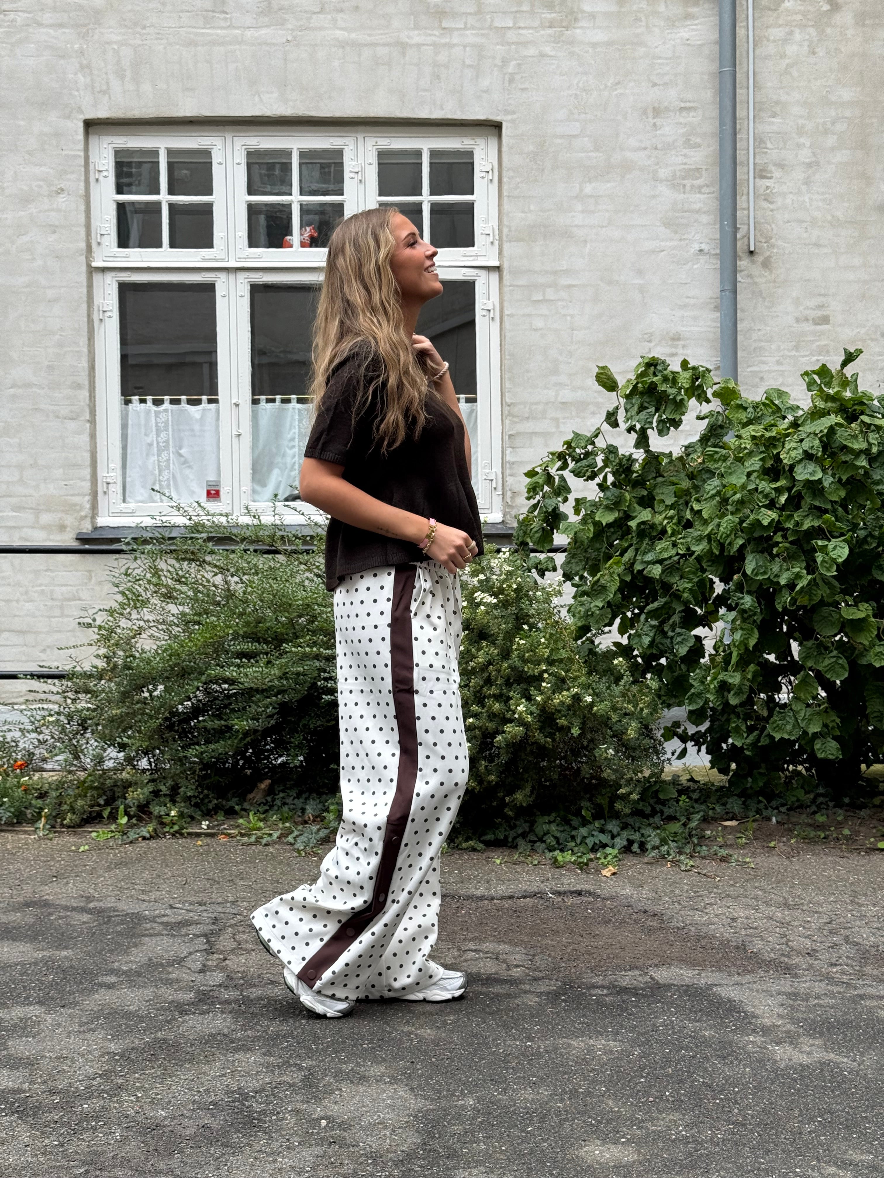 Meggie Dot Track Suit Pants - Off White