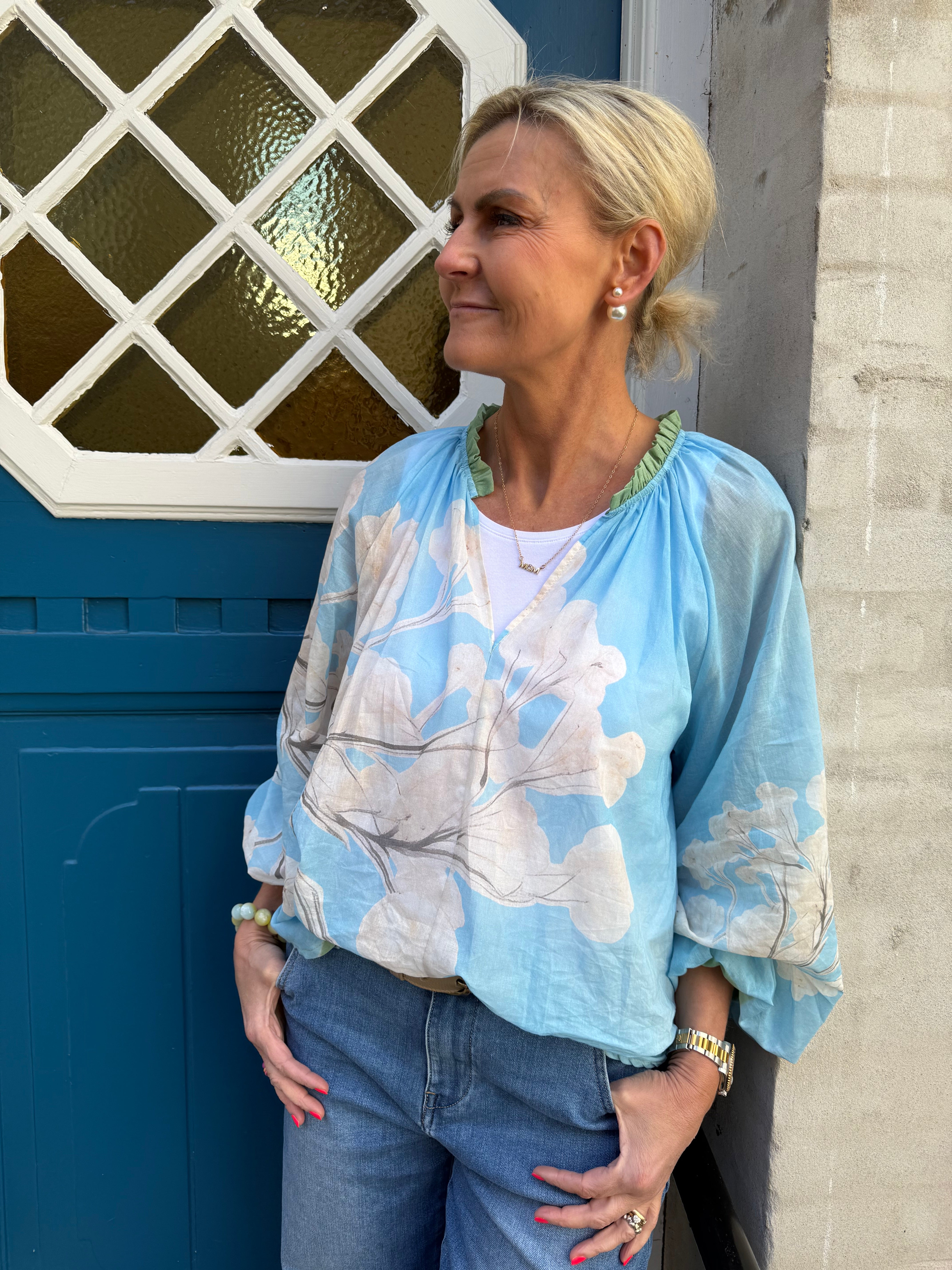 CAMELLIA blouse - Lt. Blue