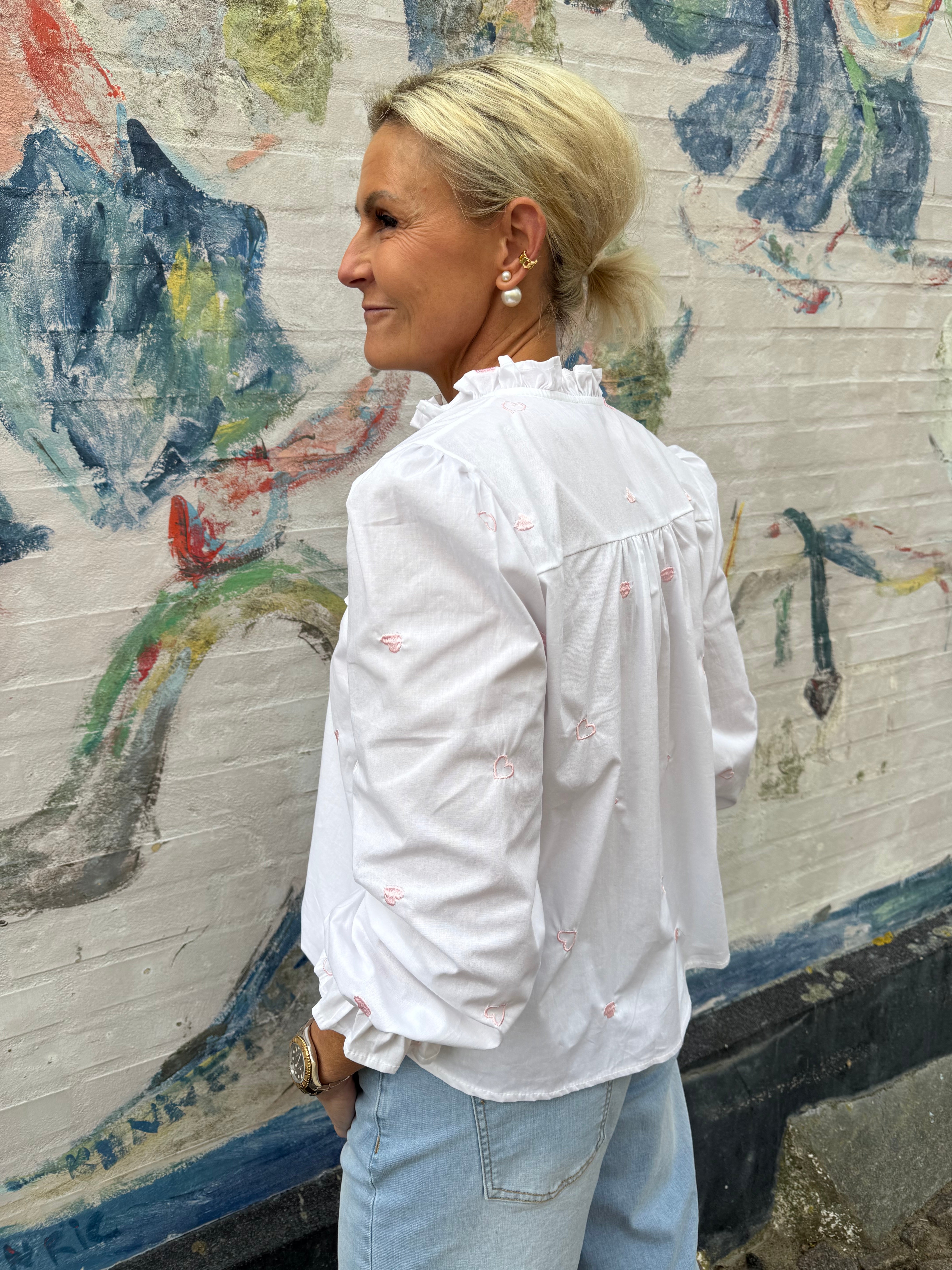 Sweet Heart Shirt - White/Bubblegum
