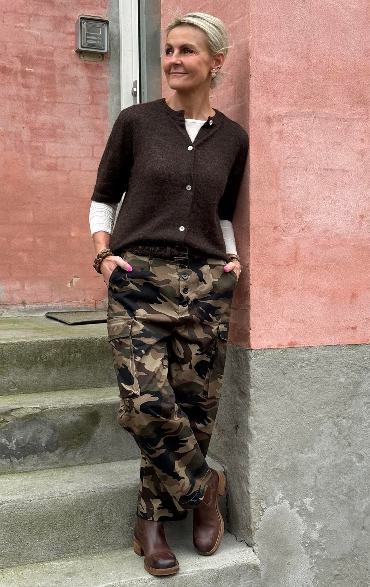 FQDIDO CARDIGAN - Mole Melange