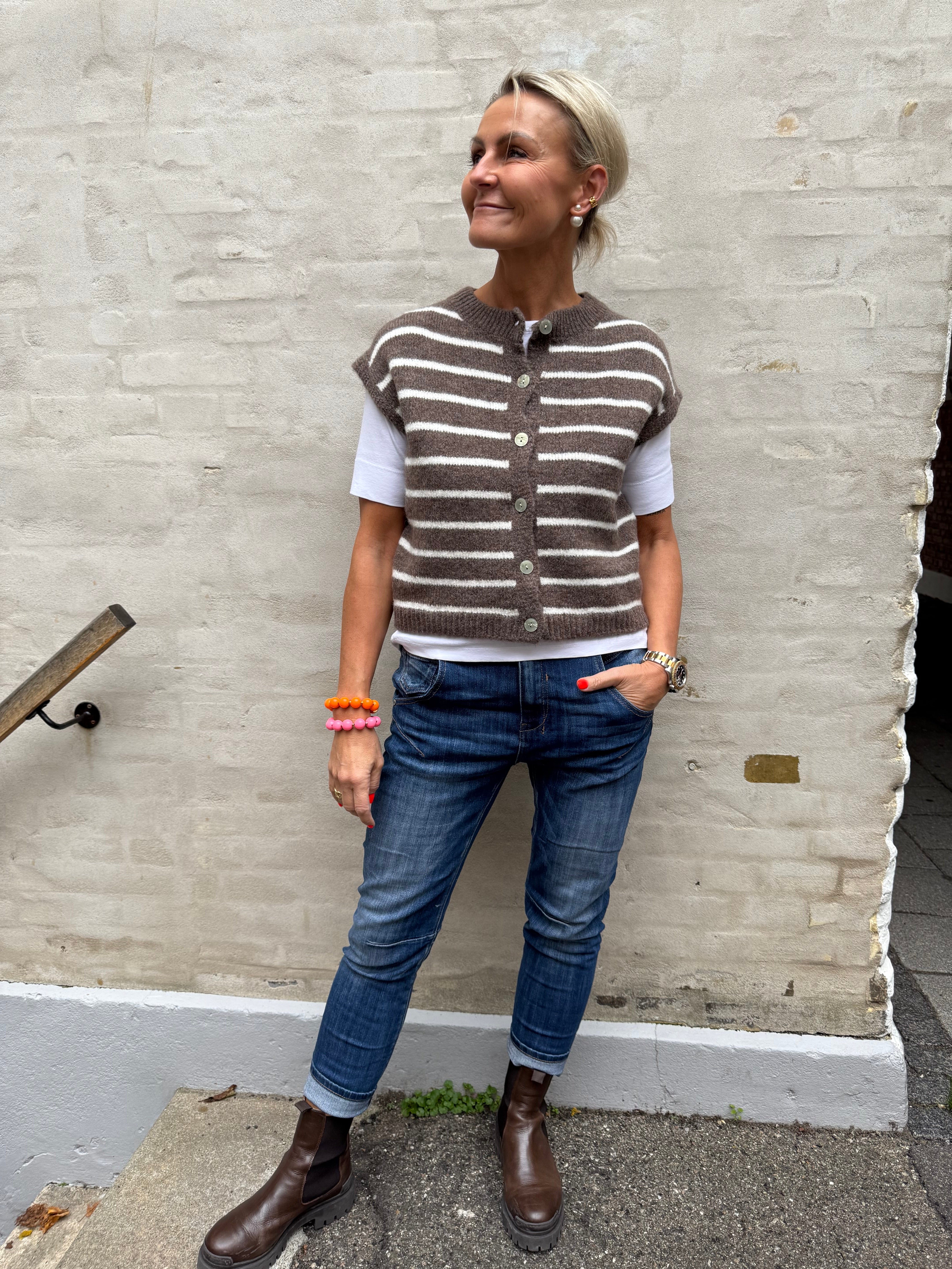 Striped Knit West Taupe