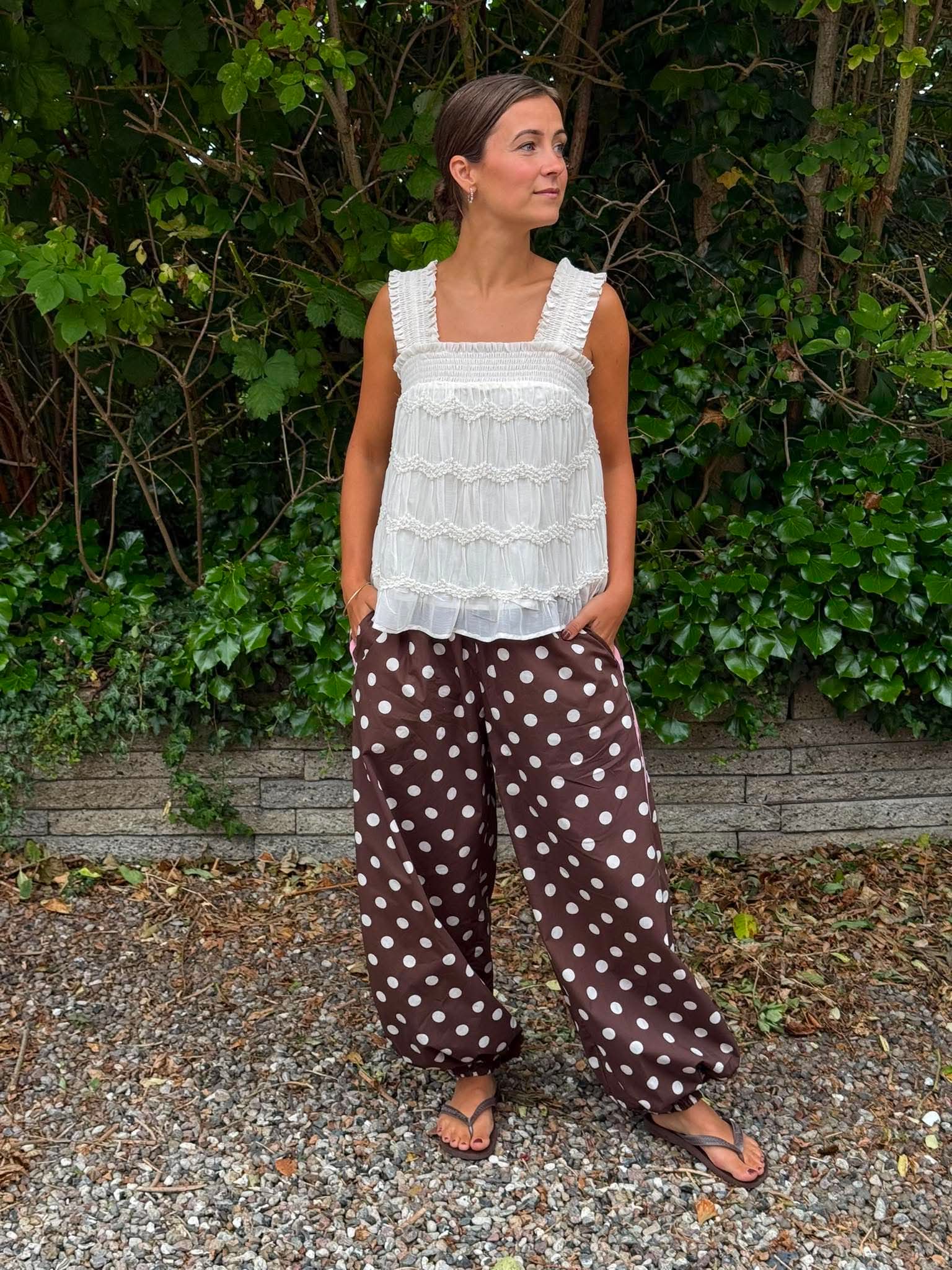 Ballon Dot Pants - Choko