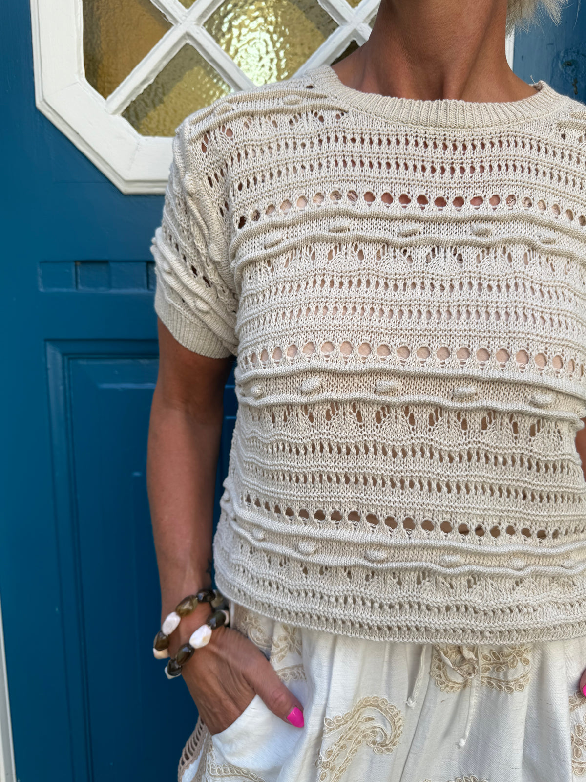 Stesso Knitted Shirt - Off White