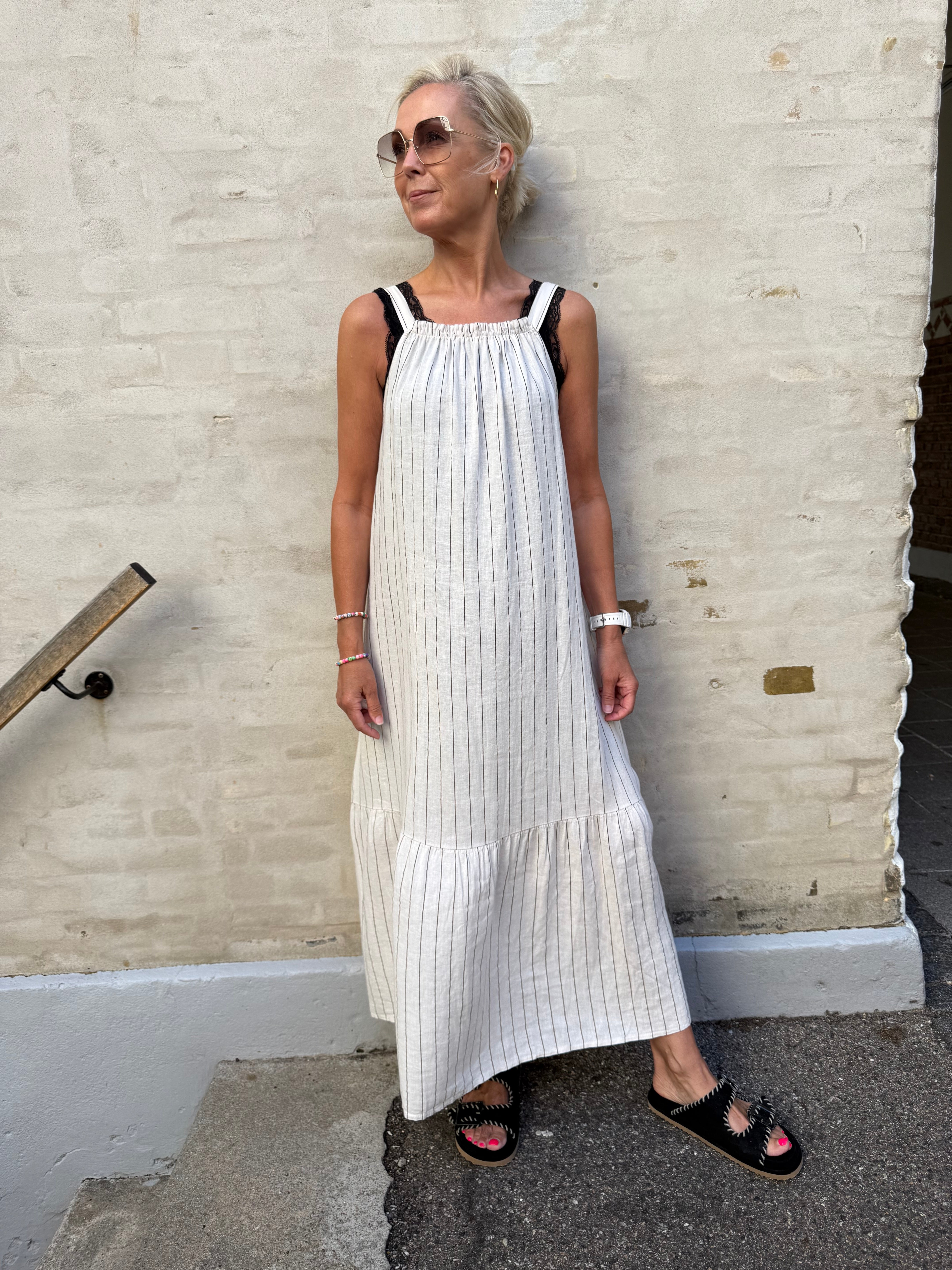 Avenia Dress - Sabbia Stripe