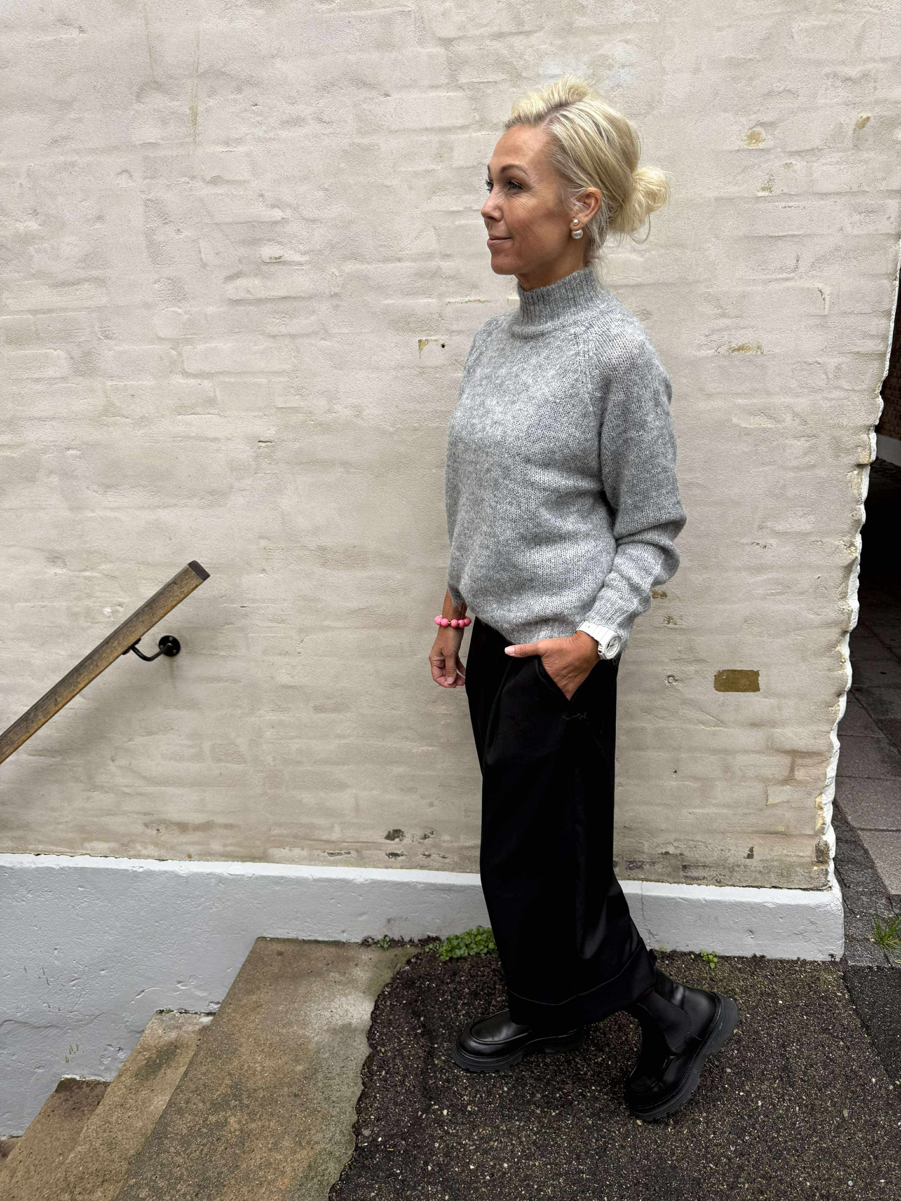 ZOEY LIFE L/S RAGLAN PULLOVER - Light Grey Melange