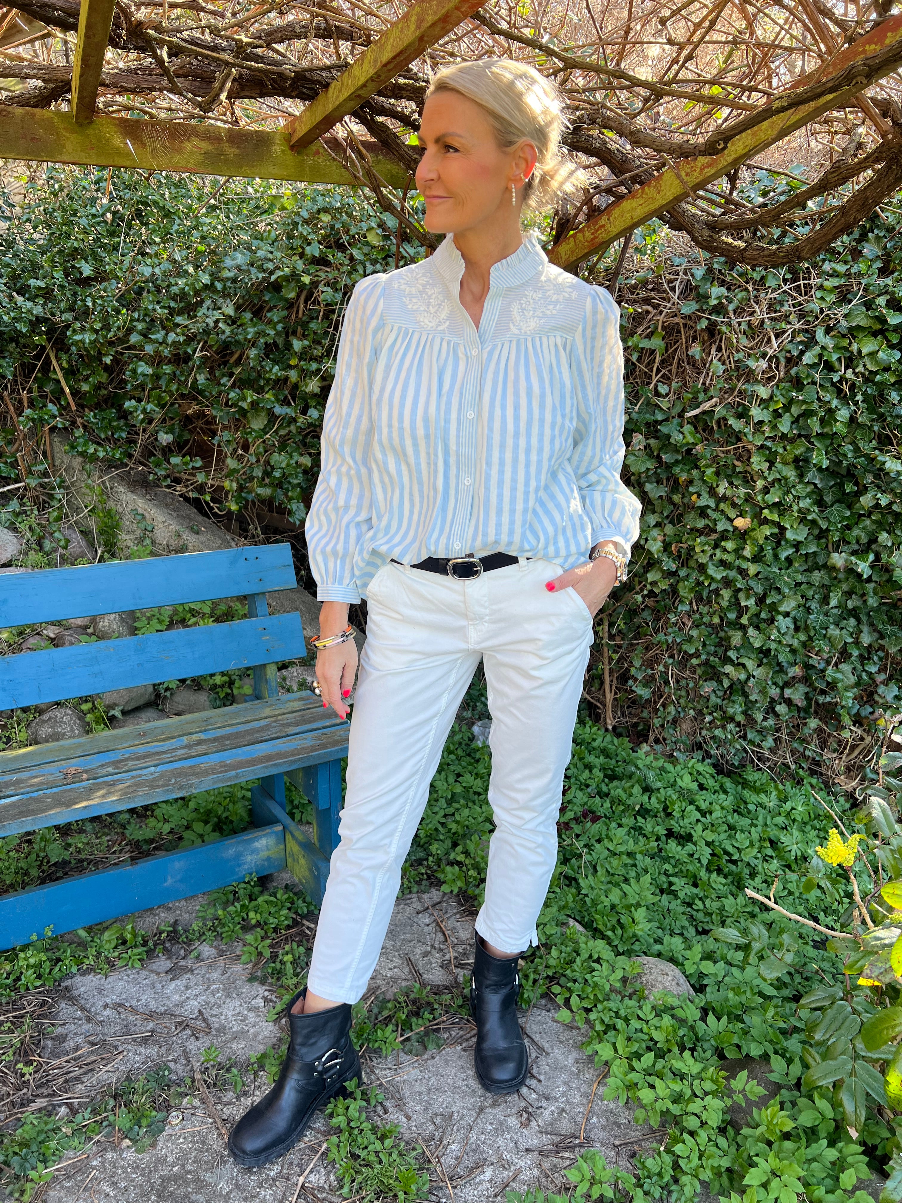 Musy shirt blue stripe