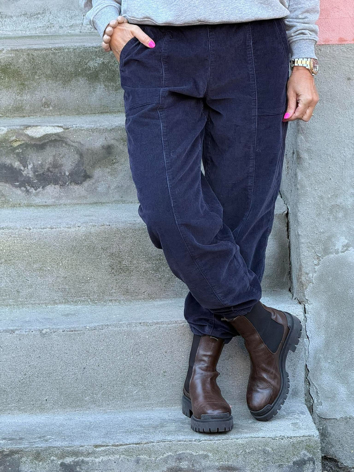Karlie Barrel HW Corduroy - Indigo Night