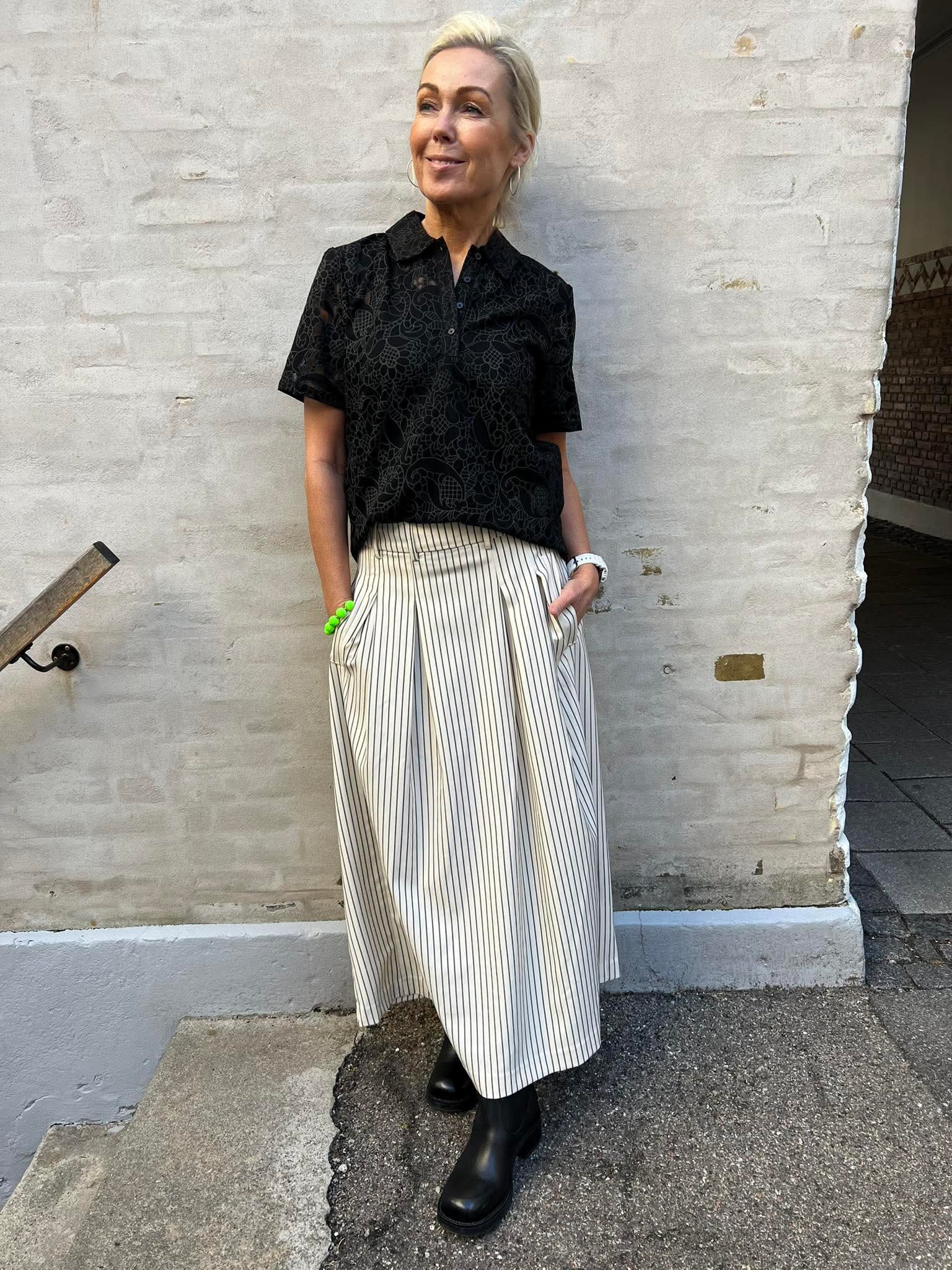 SalvieCC Anya Pleat Skirt - White