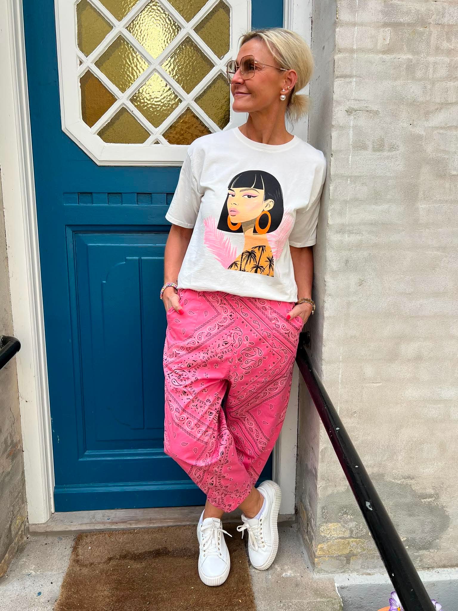 Bandana Pants - Pink