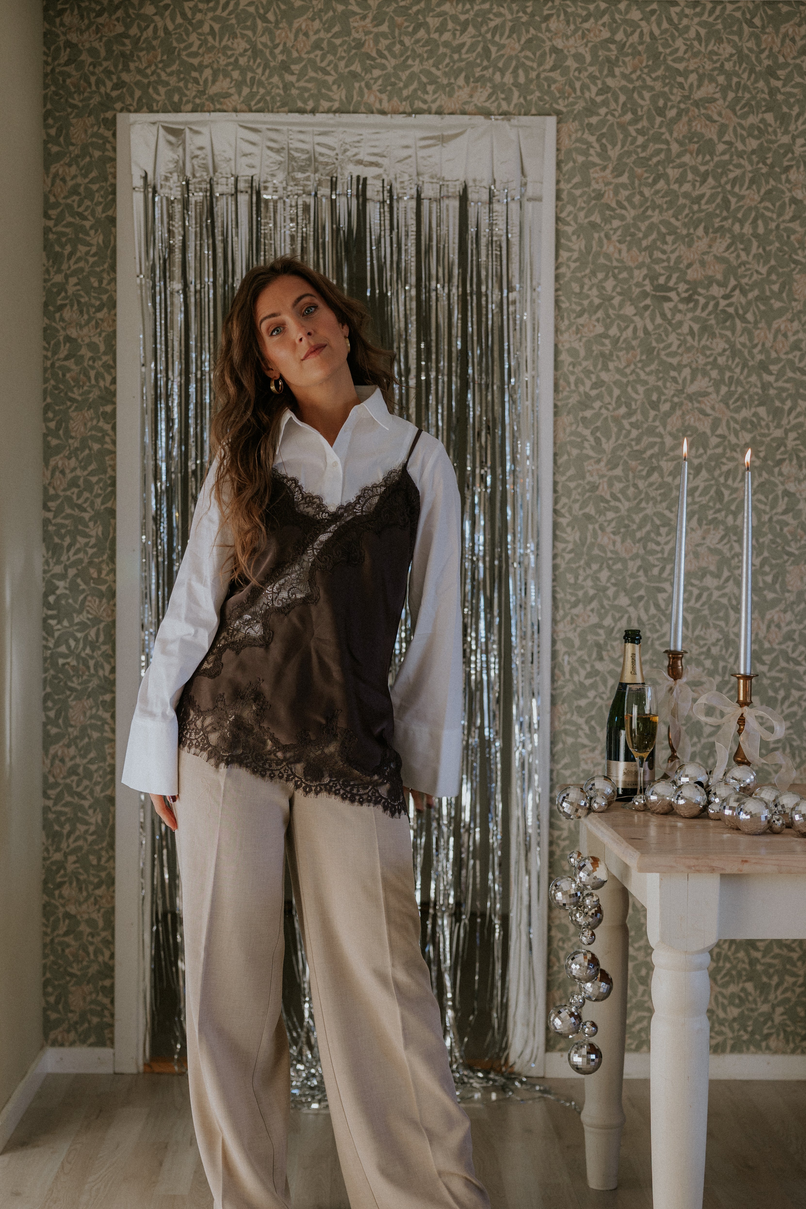 Viole Lace Top - Dark Brown