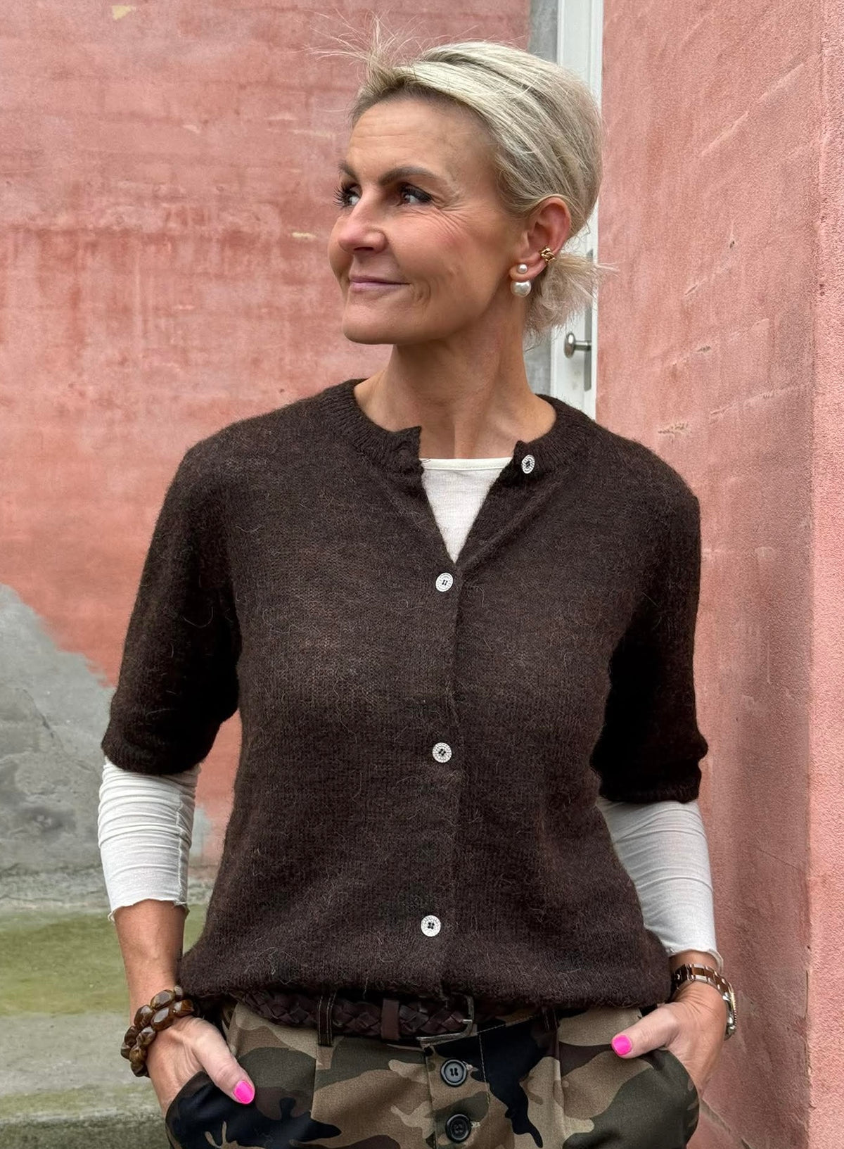 FQDIDO CARDIGAN - Mole Melange