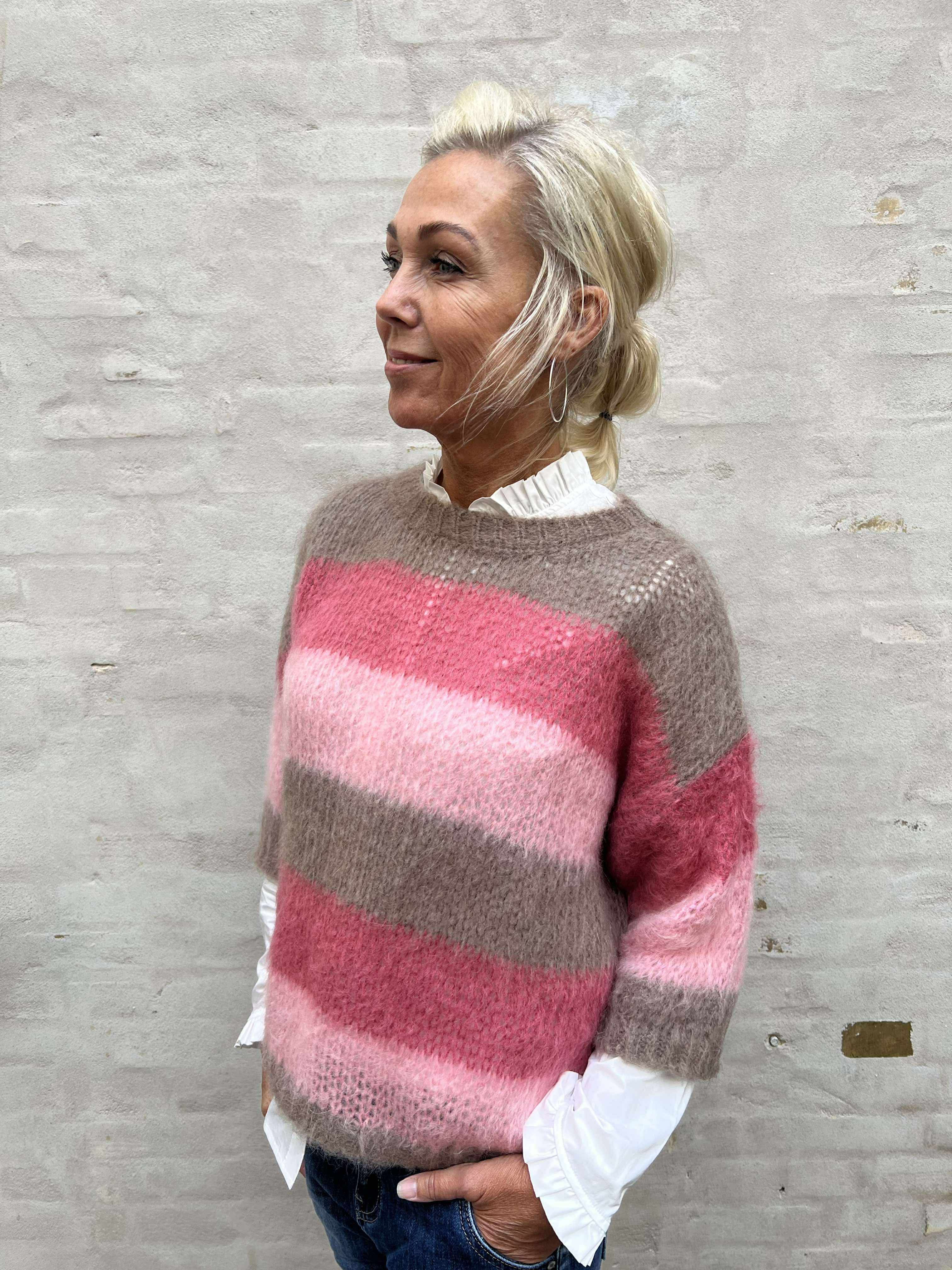 Lucia Knit - Brown/Rose