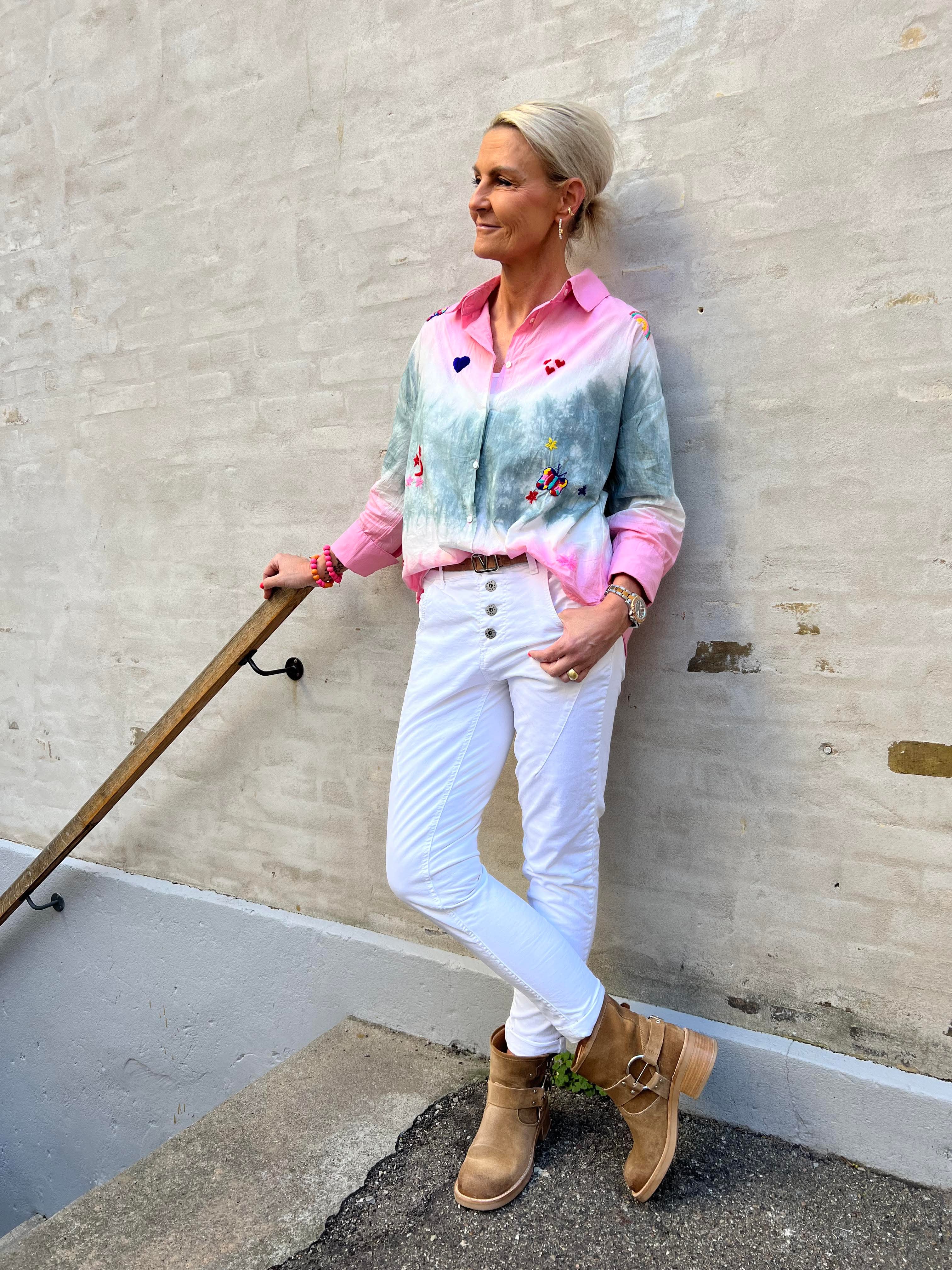 Oui Oui shirt pink- grey