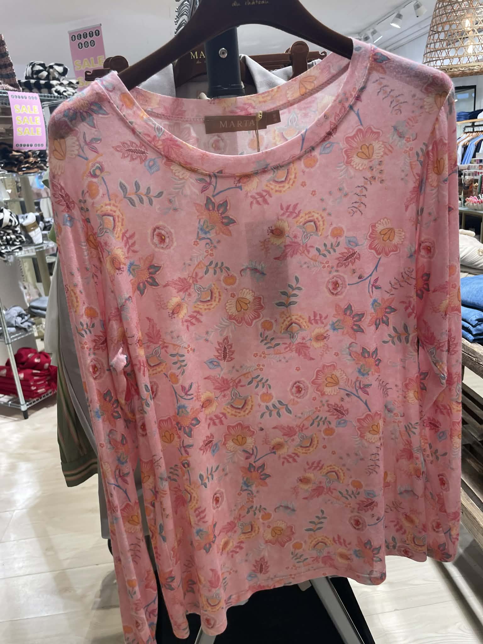 PREORDER-Elissa LS Tee - Rosa