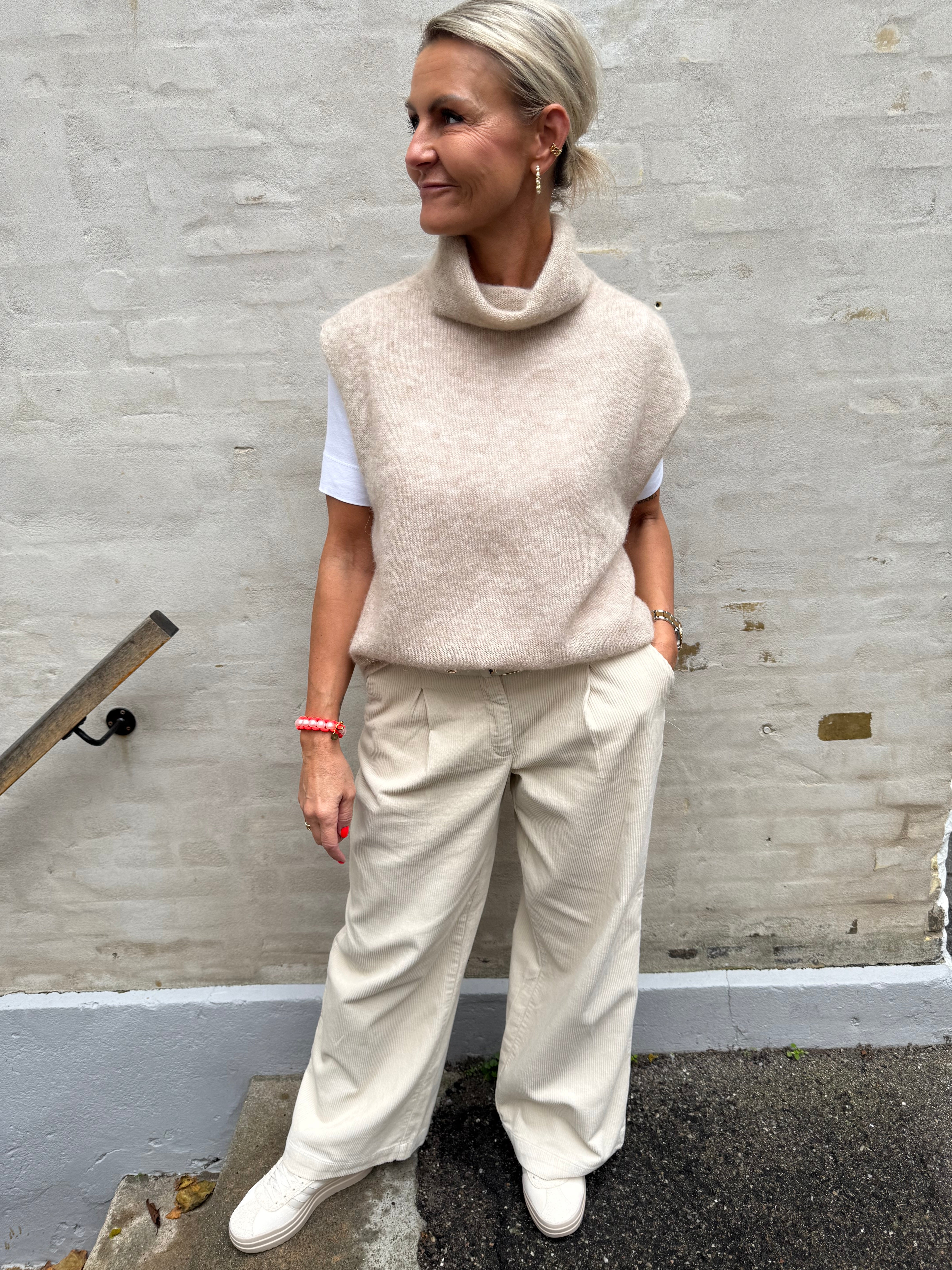 SHIRAZ ASHER HW WIDE PANT - Moonbeam