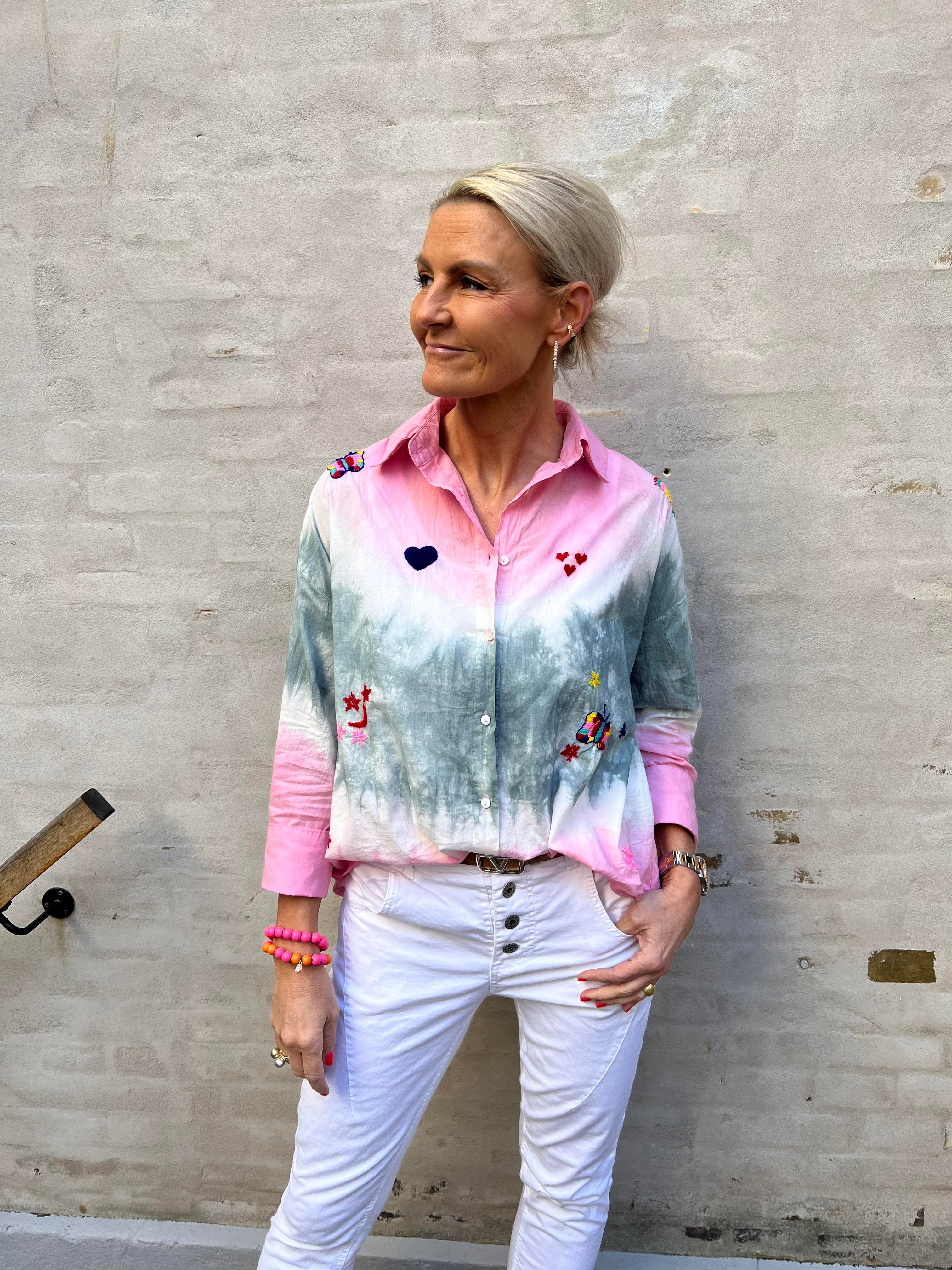 Oui Oui shirt pink- grey