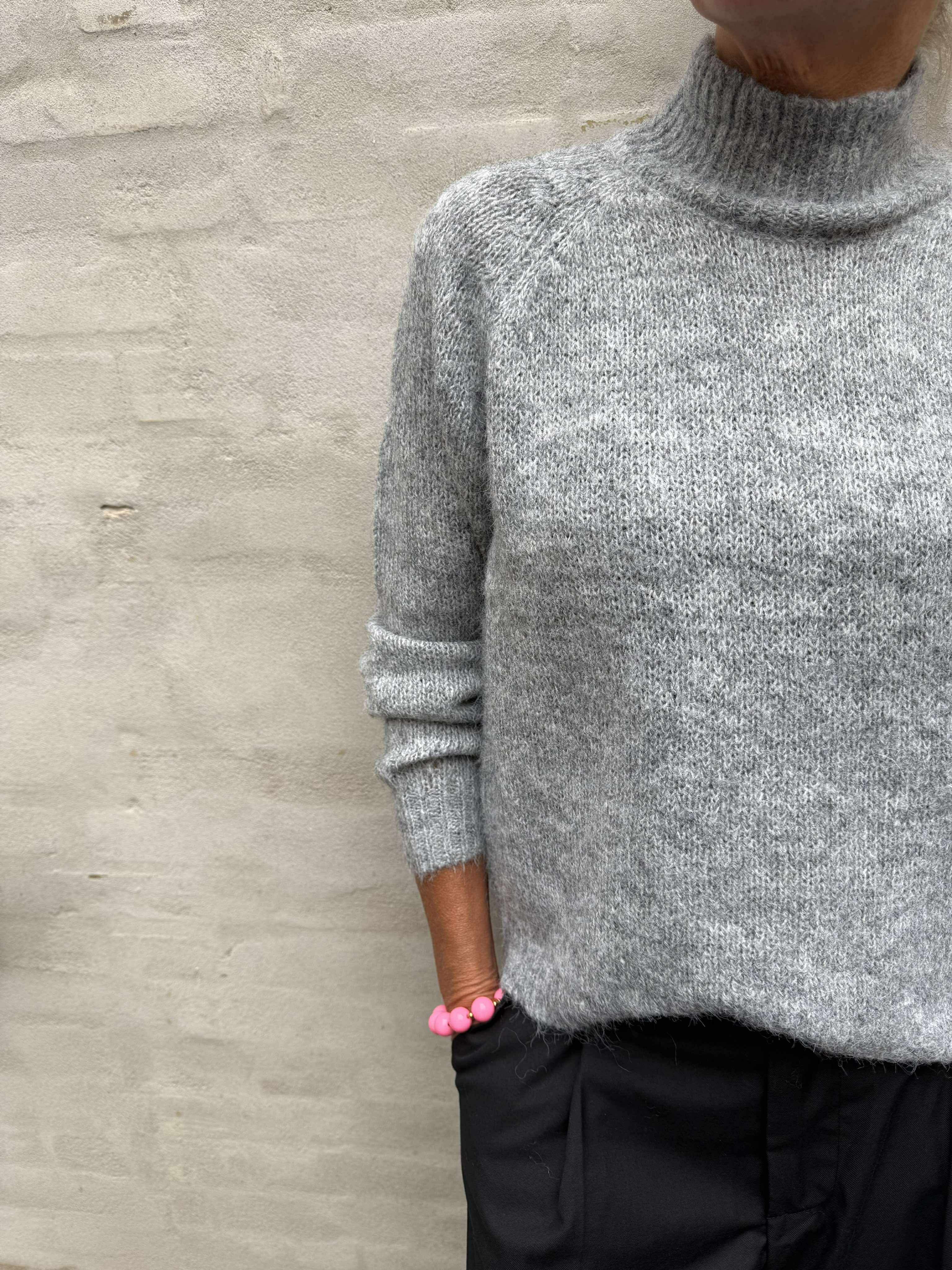 ZOEY LIFE L/S RAGLAN PULLOVER - Light Grey Melange