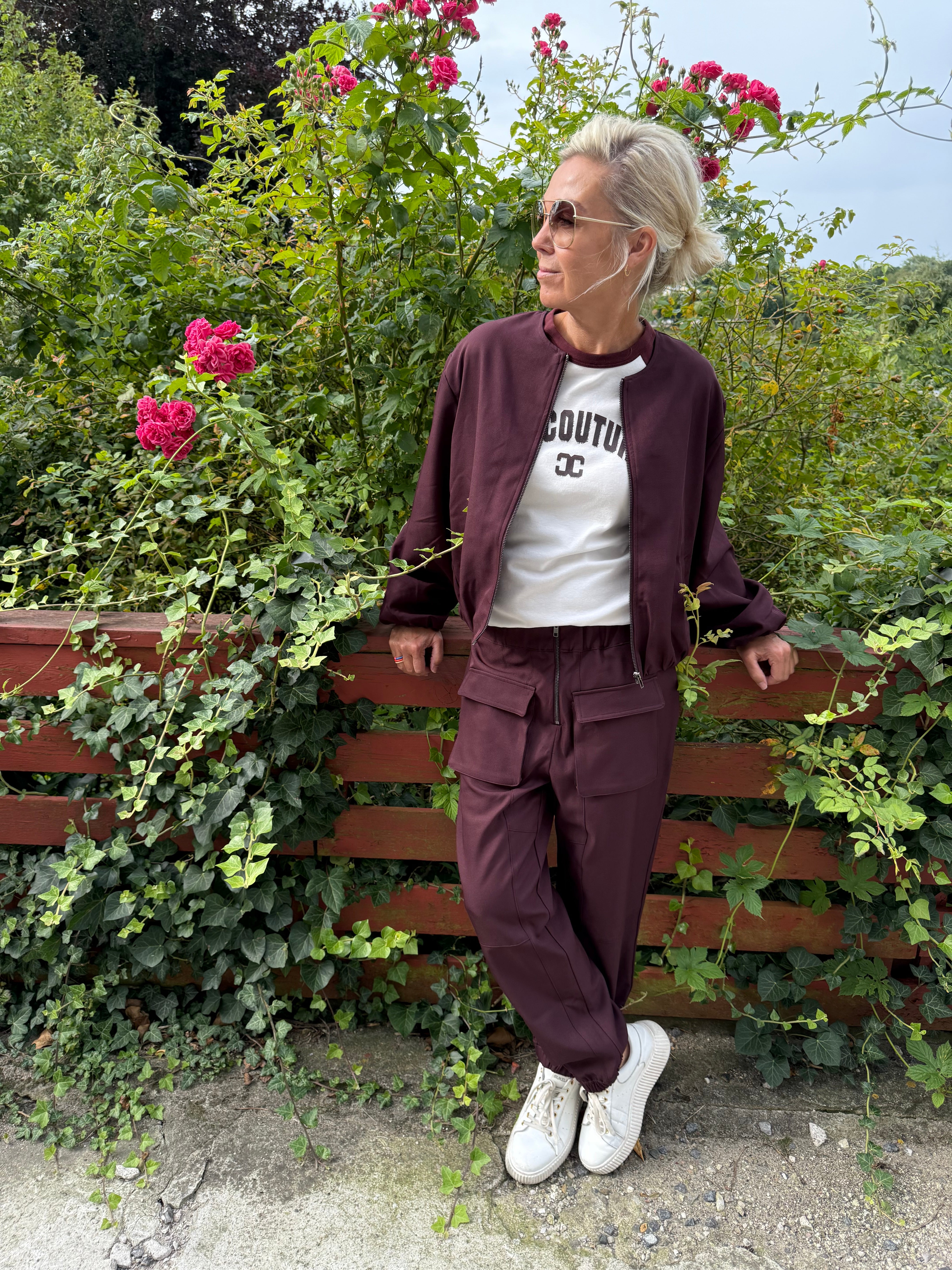 Luna Balloon Zip Jacket - Winered