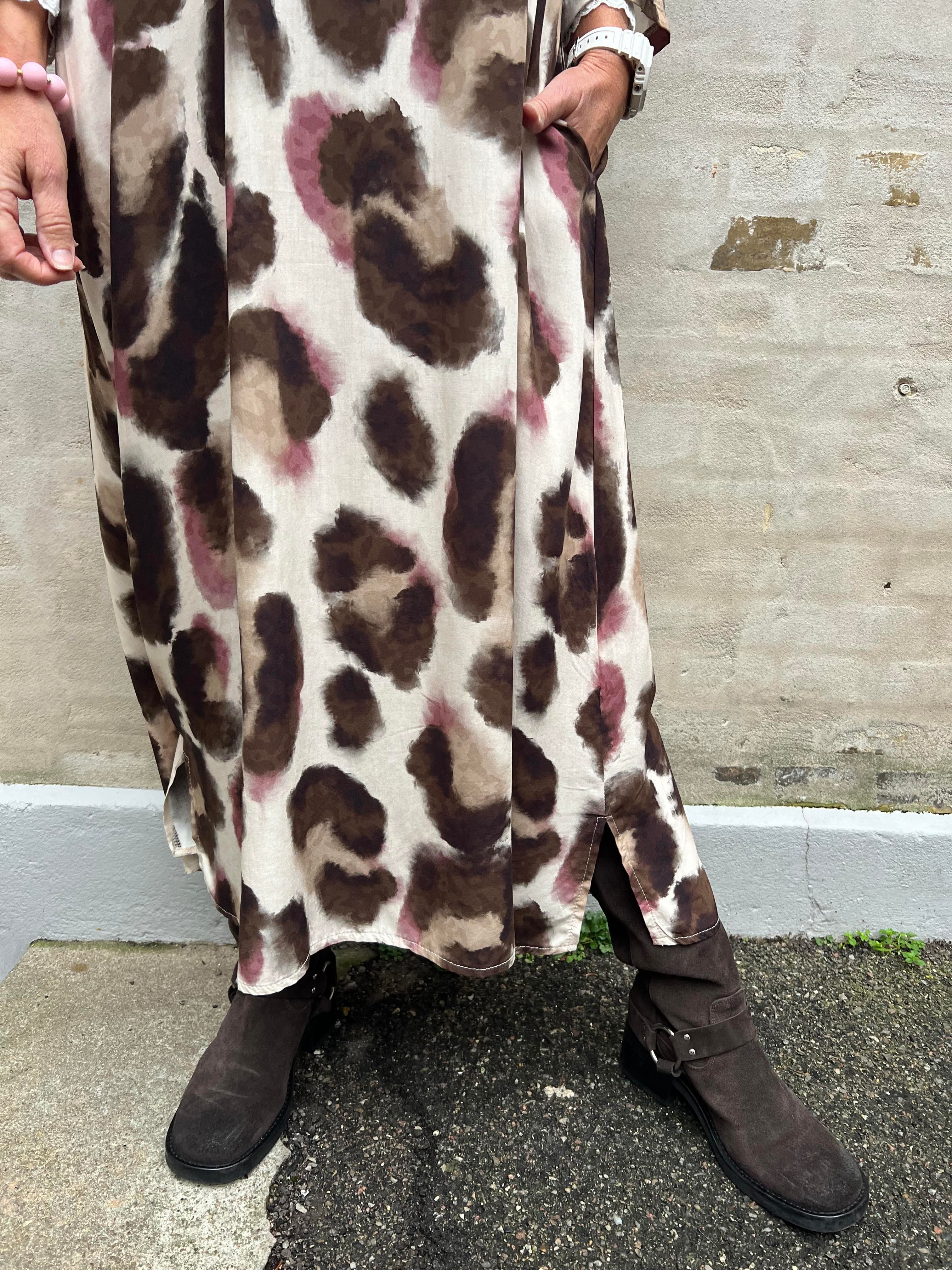 KENNA shirt dress - Brown Rose